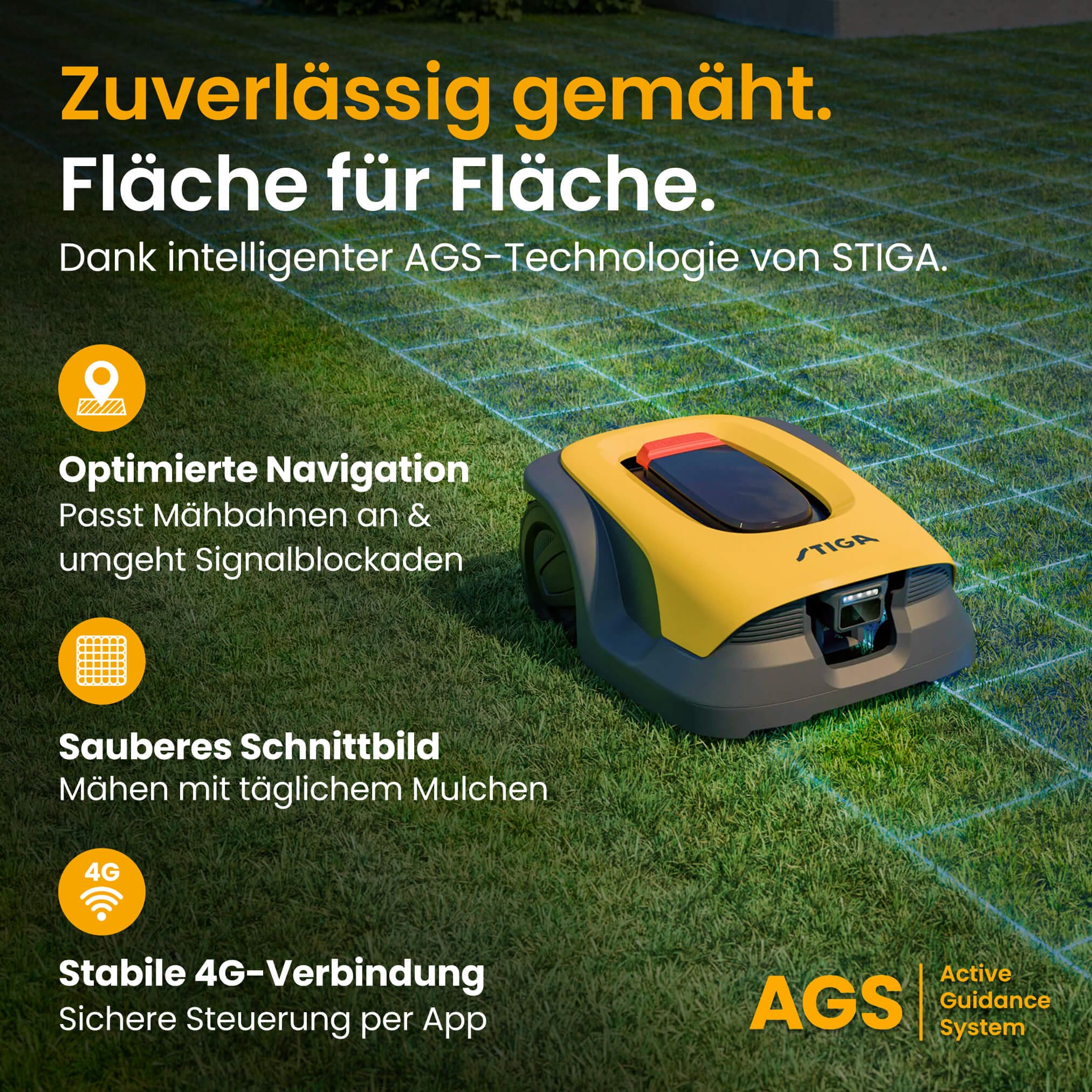 STIGA GARDEN Rasenmähroboter »A 10v« Set,   App-Steuerung, Mehrzonen-Management, RTK+KI-Kamera+VISTA-Technologie