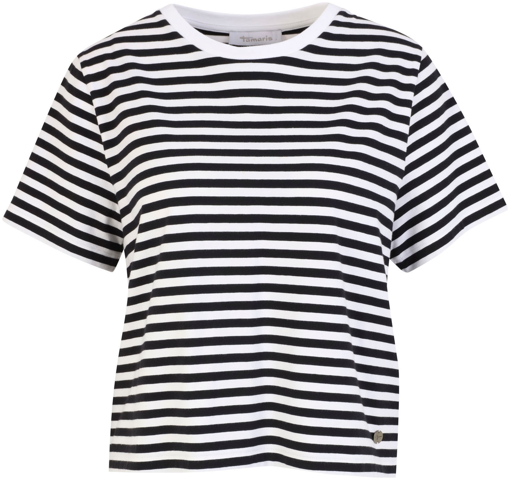 Tamaris T-Shirt, mit Streifenmuster bestellen online BAUR NEUE | - KOLLEKTION