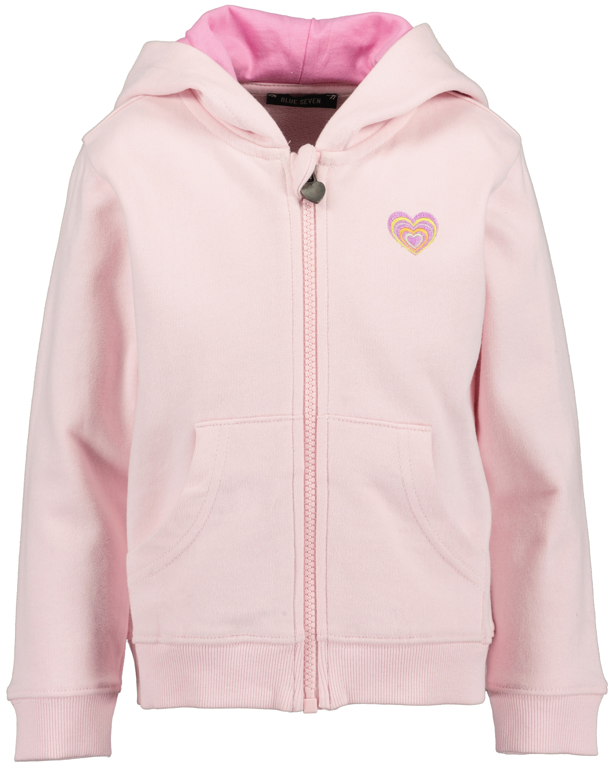 BLUE SEVEN Jungen Sweatjacke "Blue Seven Mädchen Sweatjacke langarm"4020, rosa, Gr. 122, 100% Baumwolle, Sweatjacken