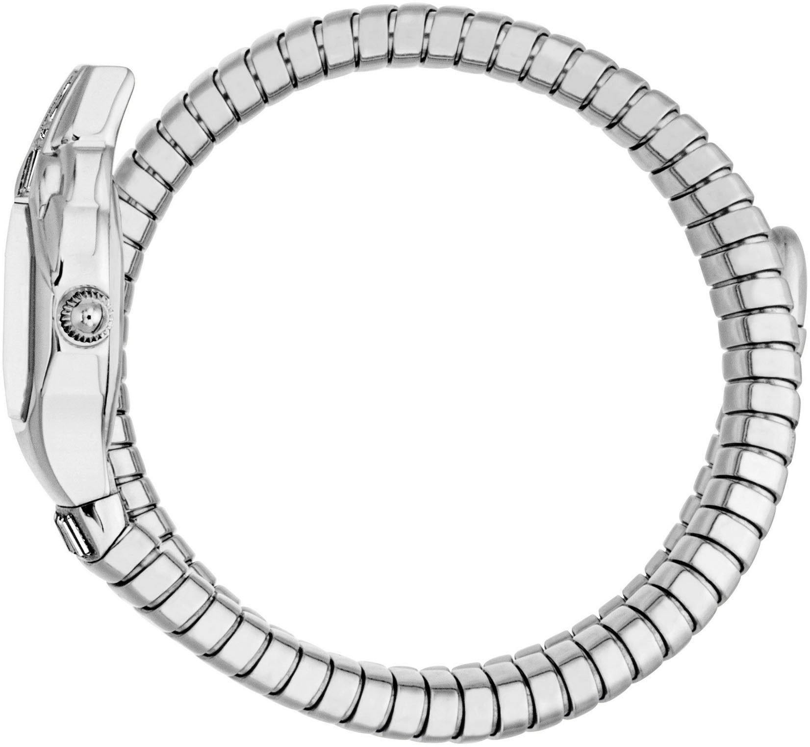 Just Cavalli Time Quarzuhr »Signature Snake«, Armbanduhr,Damenuhr,Edelstahlband,Perlmutt-Zifferblatt,Kristallsteine