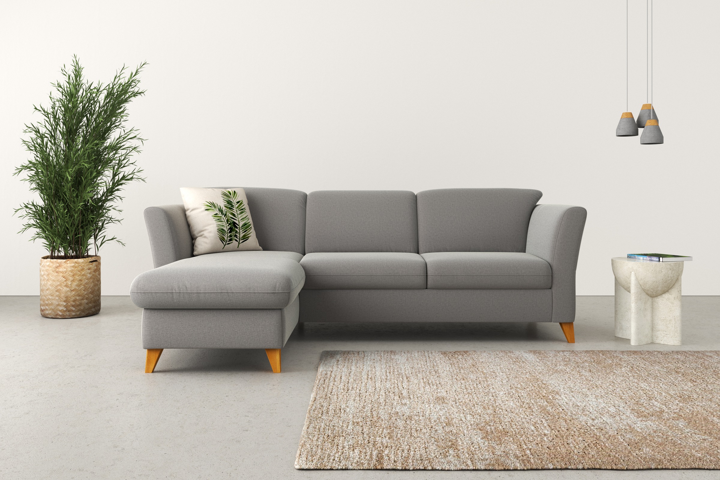 Home affaire Ecksofa »Trelleborg L-Form«, Federkern-Polsterung, wahlweise mit Bettfunktion und Bettkasten