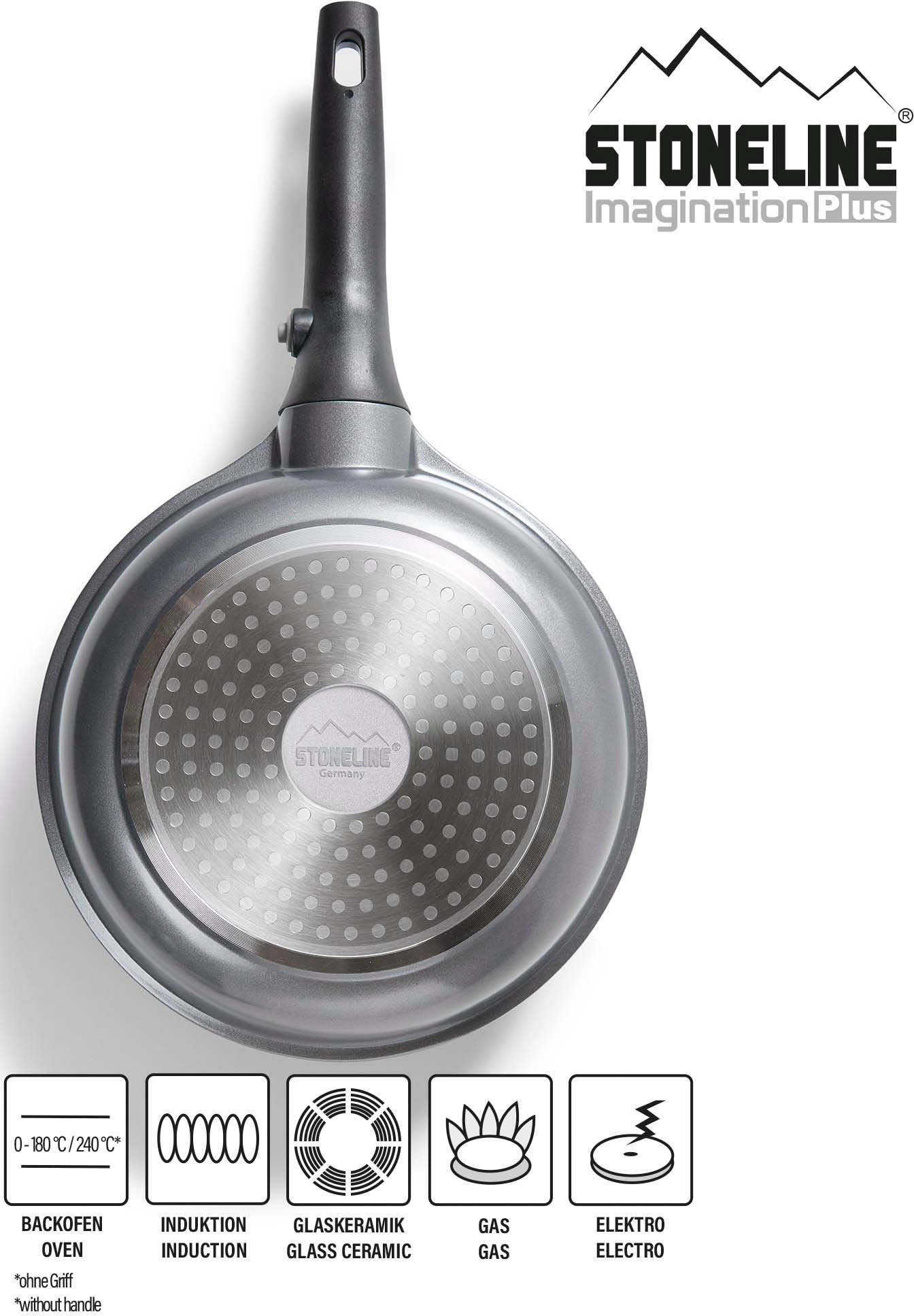 STONELINE Bratpfanne »Imagination PLUS«, Aluminiumguss, einzigartige Steinpartikel-Beschichtung, Induktion