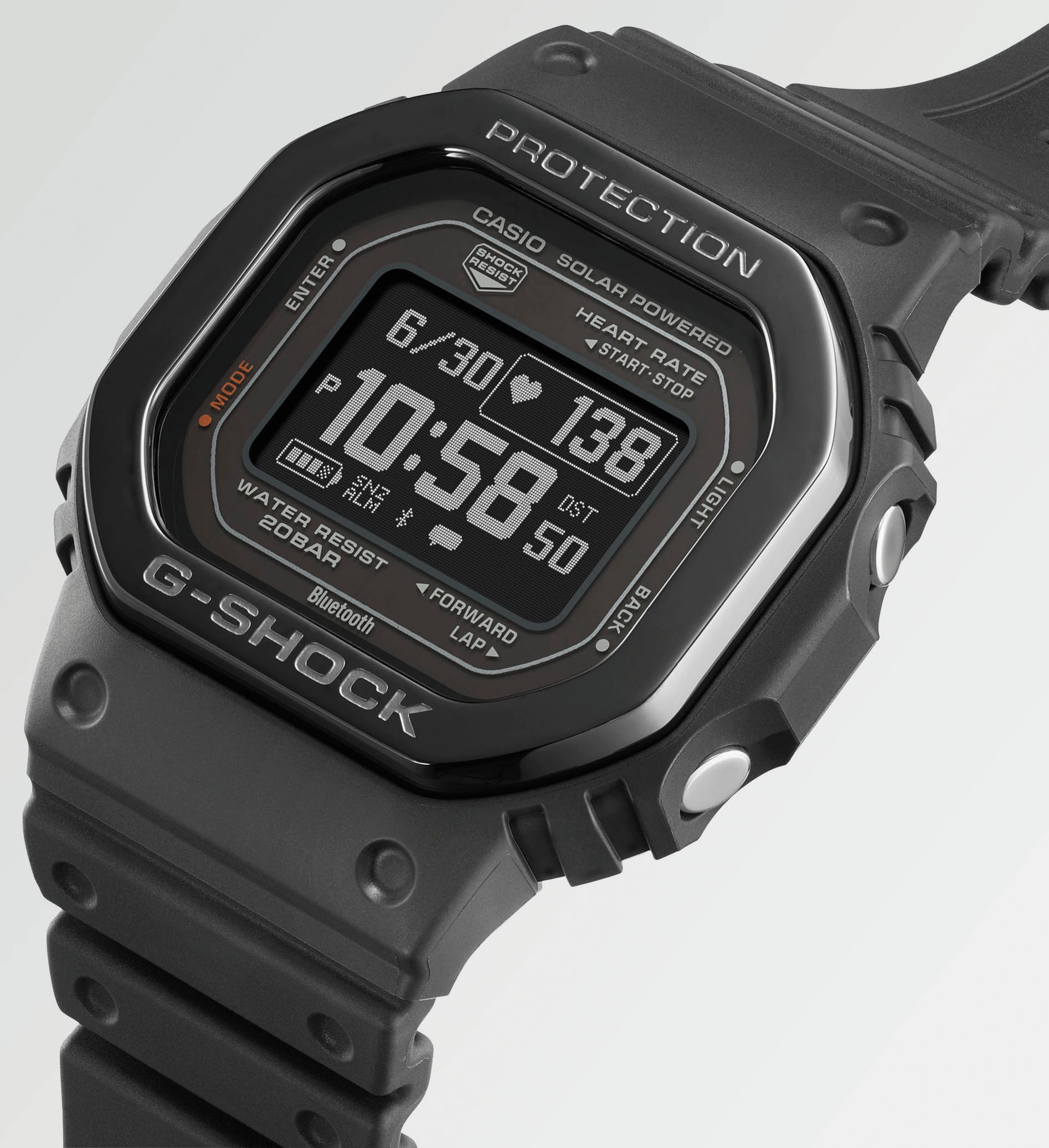 CASIO G-SHOCK Smartwatch »DW-H5600MB-1ER«, (Solaruhr, Armbanduhr, Herrenuhr, Stoppfunktion,Herzfrequenzmesser)