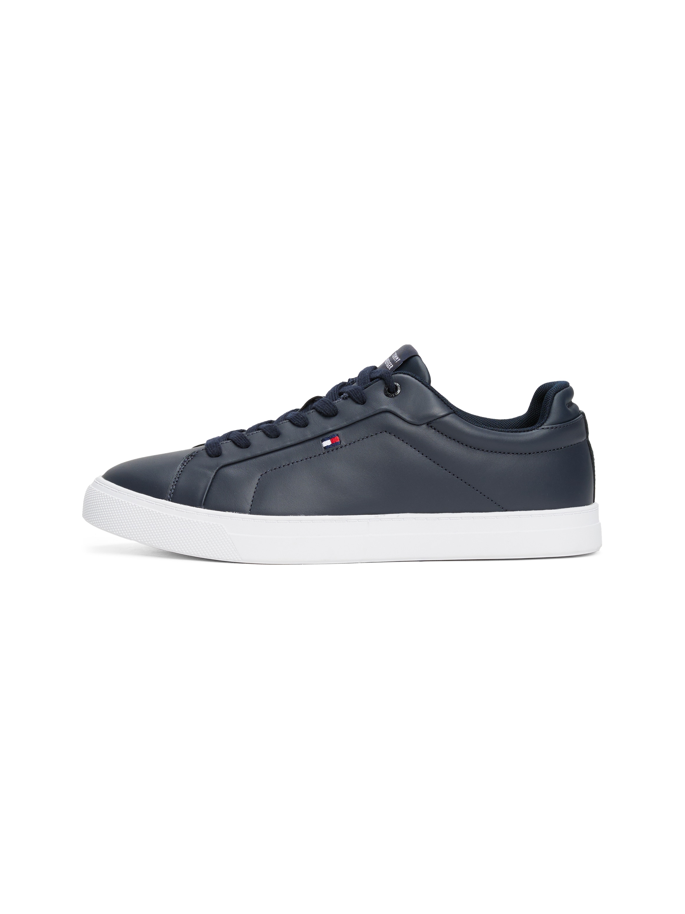 Tommy Hilfiger Sneaker »ICON COURT LTH FLAG ESS«, Freizeitschuh, Halbschuh, Schnürschuh mit kleiner Logoflagge
