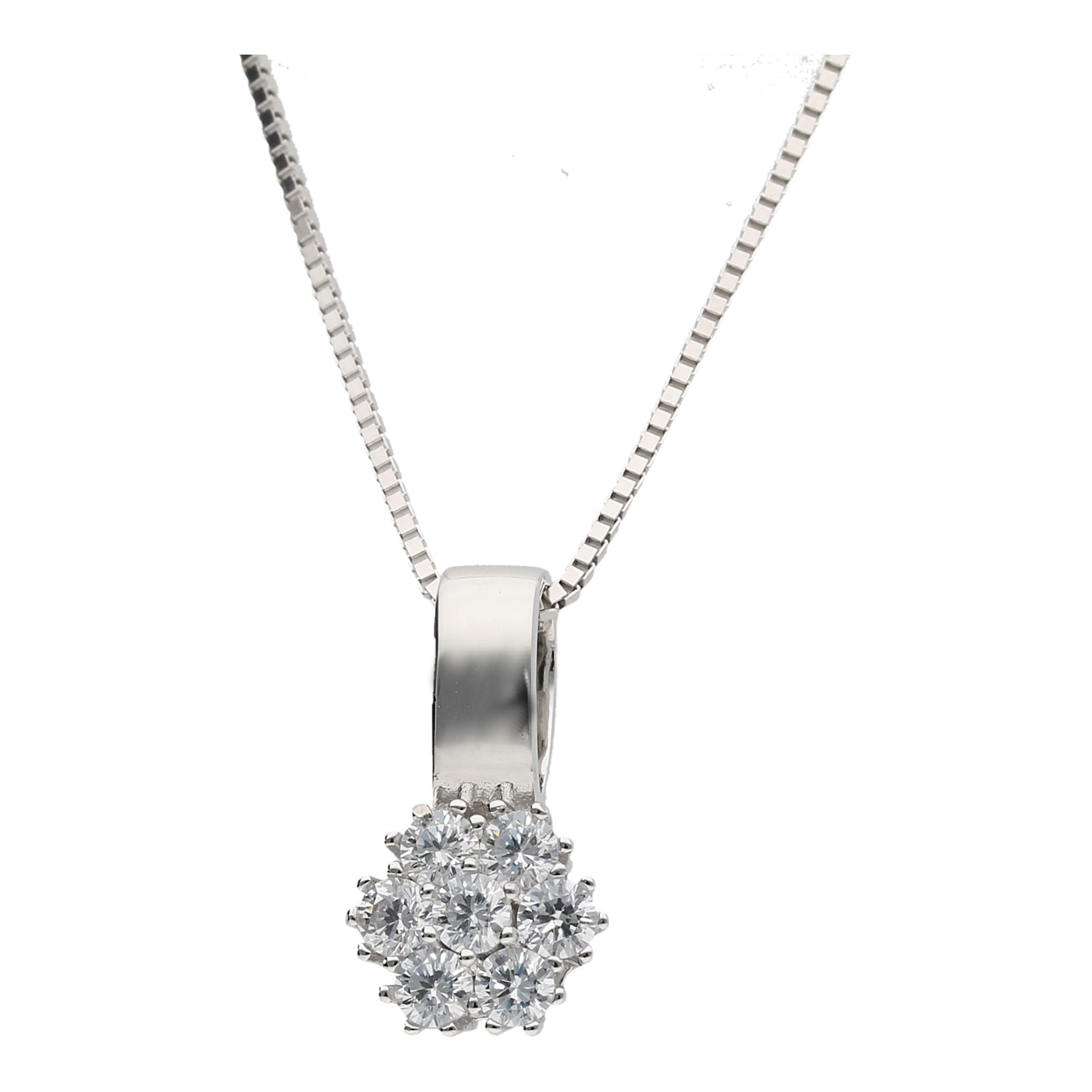 Smart Jewel Kette mit Anhänger »Blüte, Zirkonia Steine, Silber 925« kaufen  | BAUR