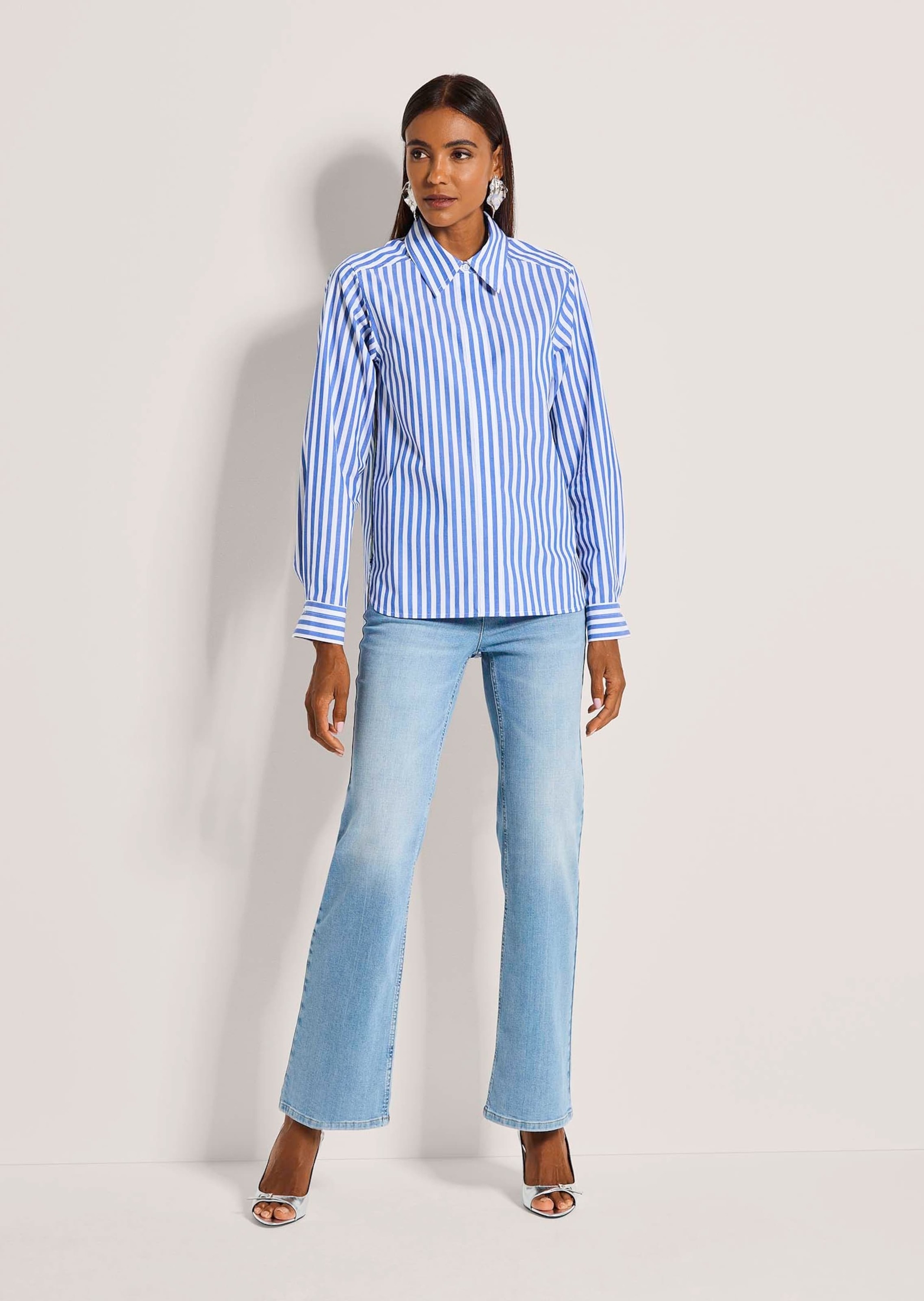 MADELEINE Langarmbluse "Streifenbluse Hemdbluse mit Streifenmuster" günstig online kaufen