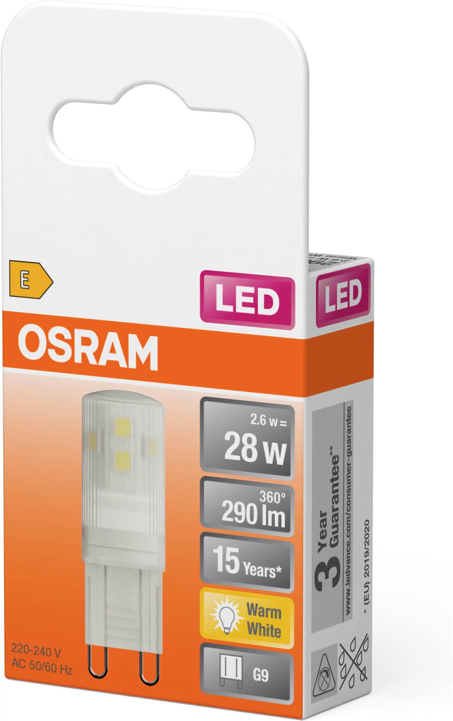 Osram LED-Leuchtmittel »Star PINLED-Lampe, Matt« G9 1 Stk. Warmweiß