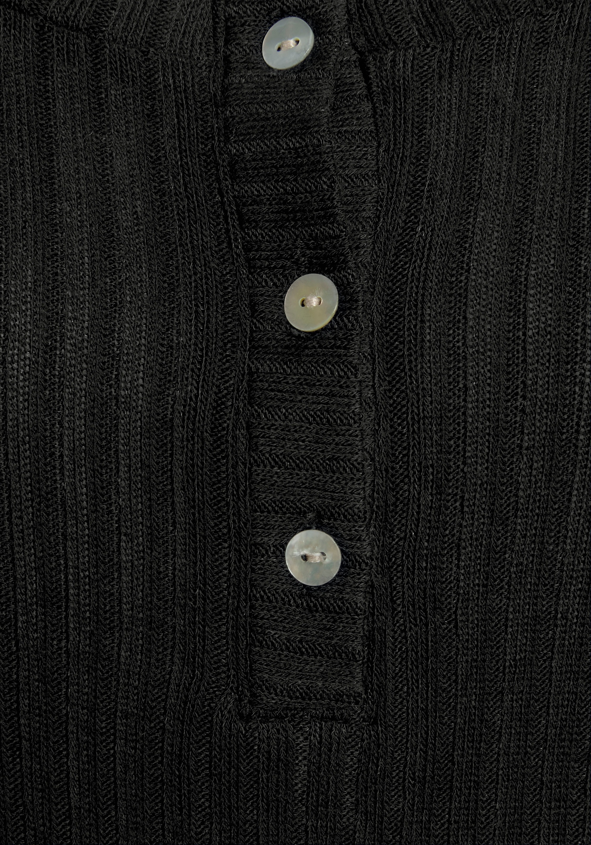 Thumbnail - Vivance Langarmshirt "mit kurzer Knopfleiste", aus weicher Ripp-Qualität mit Viskose