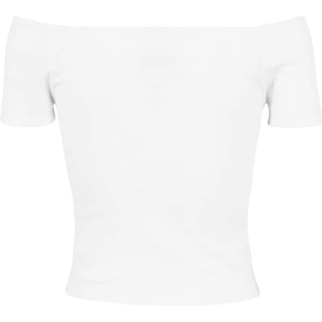 URBAN CLASSICS Kurzarmshirt »Damen Ladies Off Shoulder Rib Tee«, (1 tlg.)  kaufen | BAUR