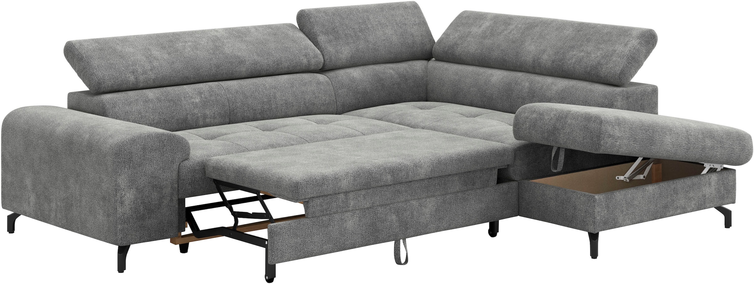 COTTA Ecksofa »Aura L-Form«, mit Schlaffunktion, Bettkasten und Kopfteilverstellung