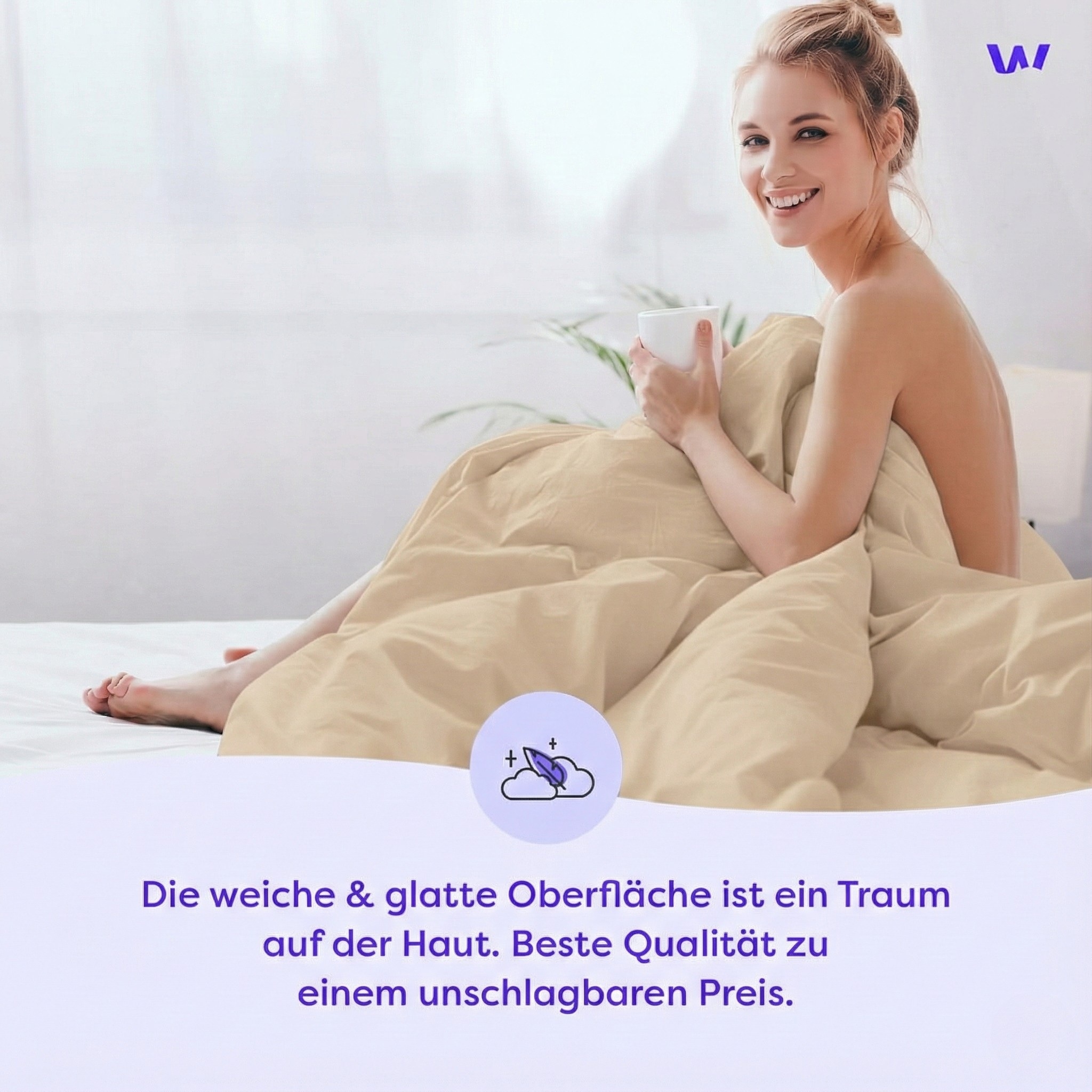 Wolkenfeld Kissenbezug »Renforcé Kissenbezug Baumwolle - Natürlich weiches Schlafgefühl« Größe 80x80, 40x80 und 70x90 cm; versteckter Reißverschluss