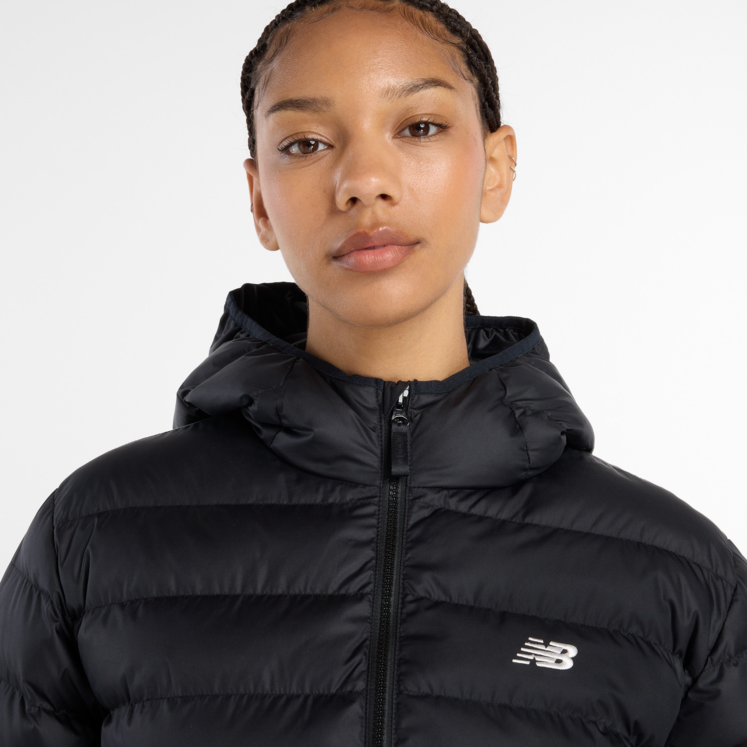 Thumbnail - New Balance Winterjacke "Puffer Jacket BLACK" mit Kapuze mit 2-Wege-Reißverschluss, mit Reißverschlusstaschen, mit Kapuz...
