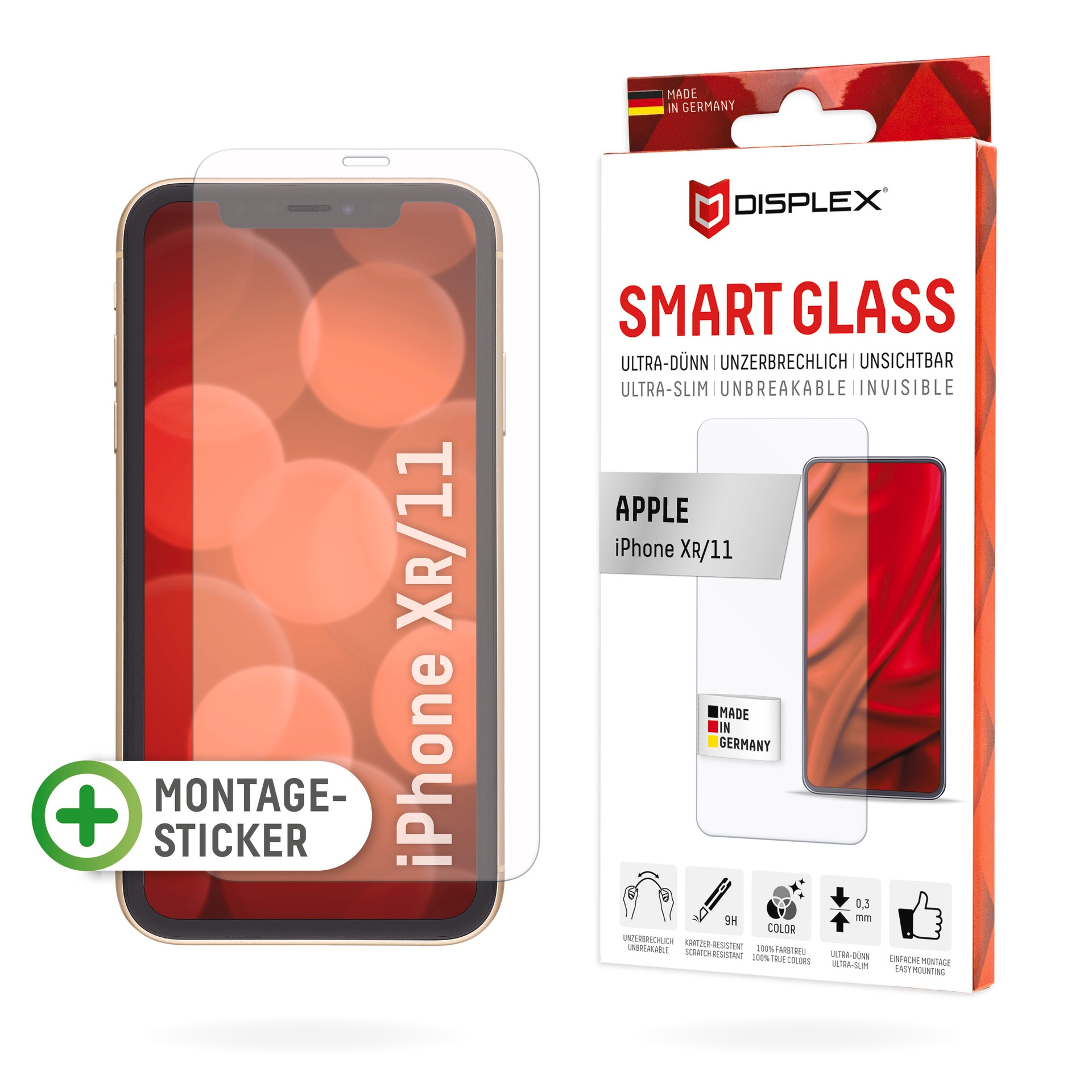 Displex Displayschutzglas »Smart Glass - Apple iPhone XR/11«