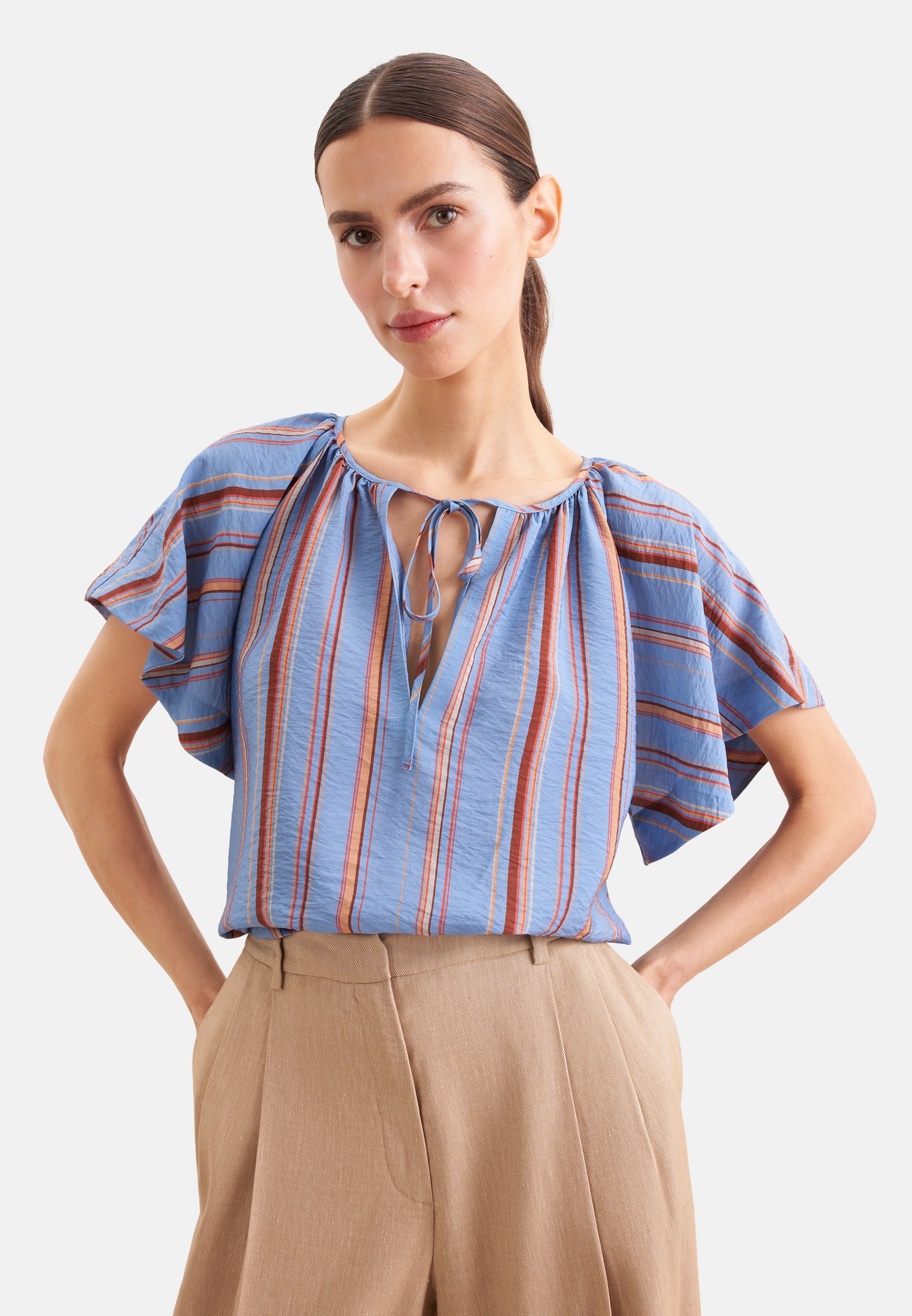 seidensticker Klassische Bluse Tunika Gestreift
