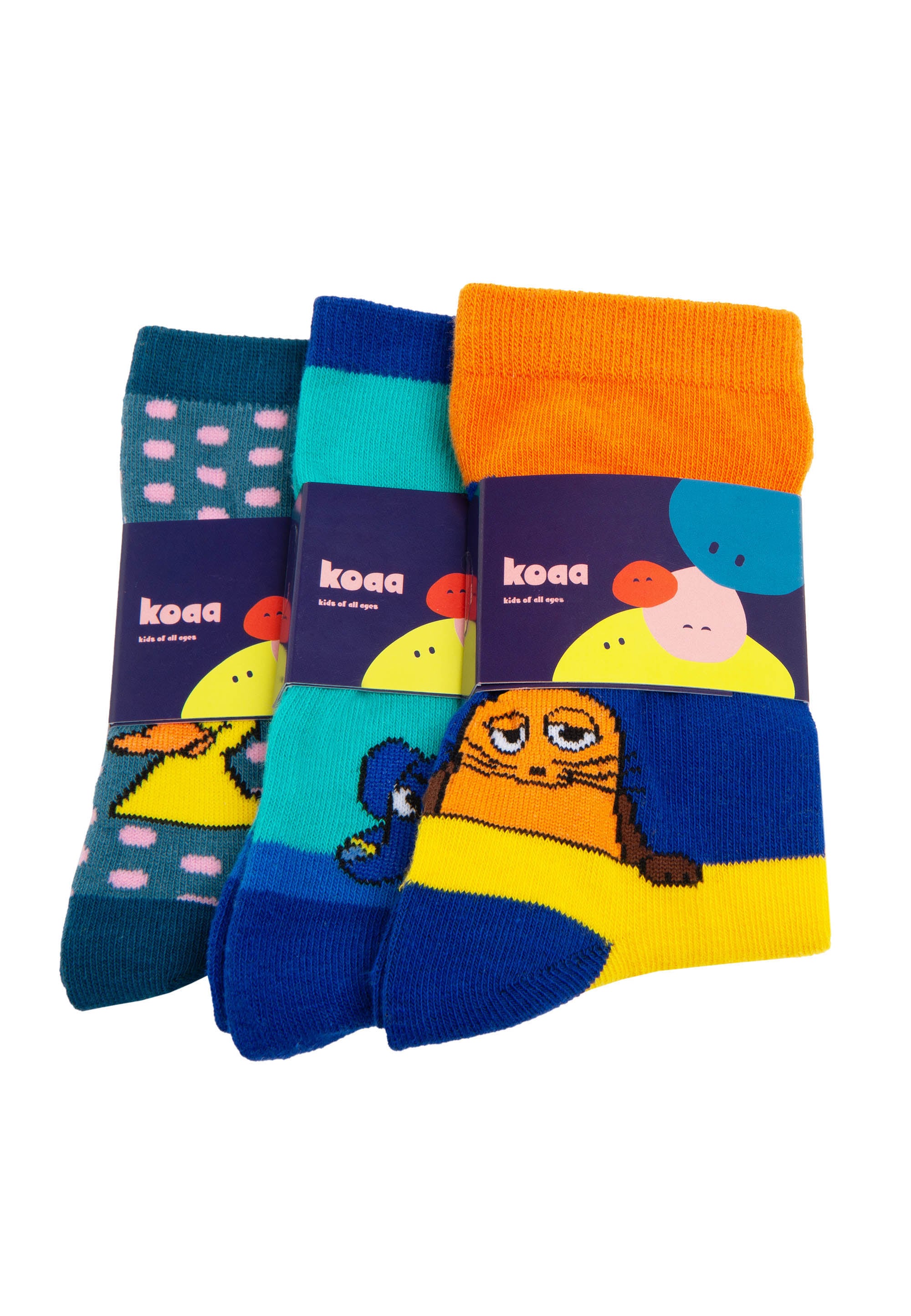 koaa Socken »Maus - Kleine Freunde«, 3er-Pack mit buntem Design