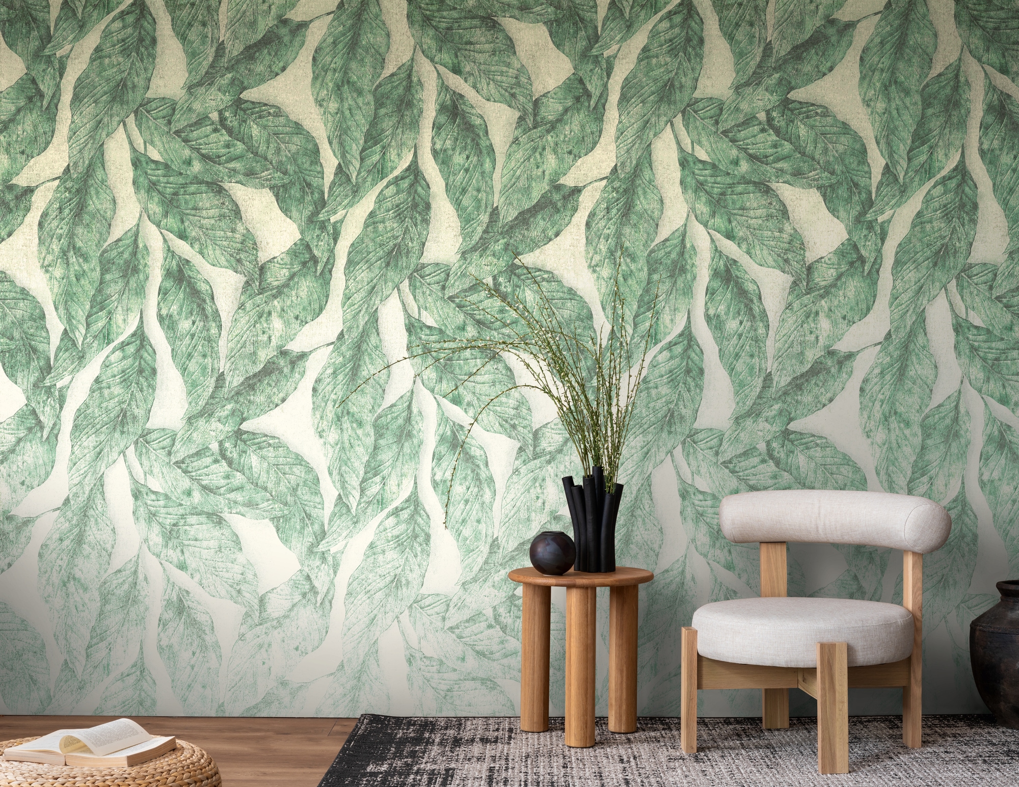 living walls Vliestapete »Fototapete Botanical Sketch Leaves«