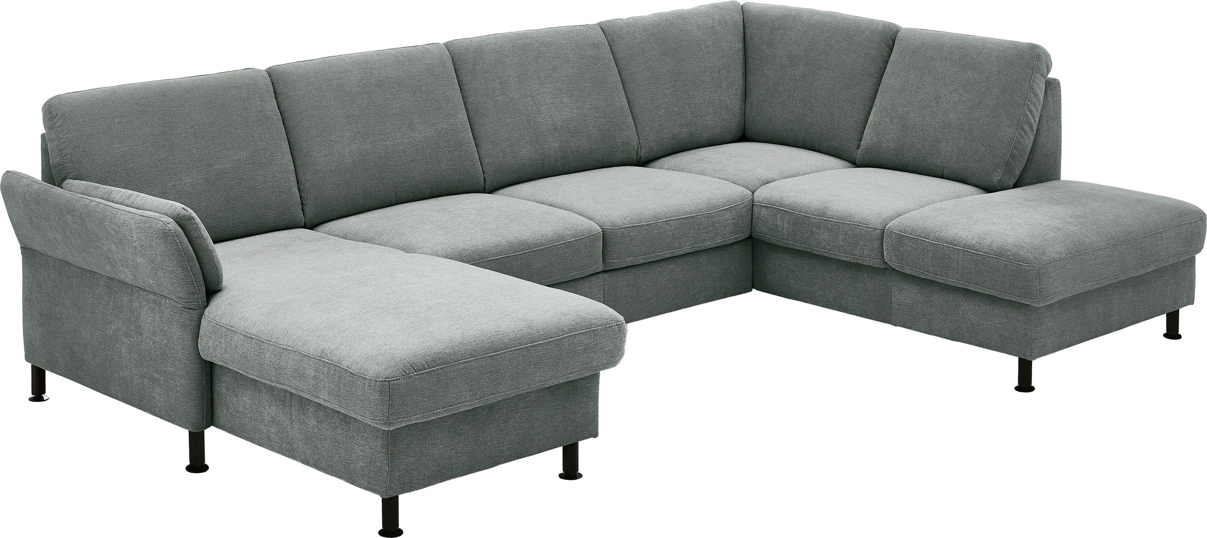 Die PlanBar Wohnlandschaft "ZE-EM18013 U-Form, Breite 305 cm" wahlweise mit Kopfstützen und Liegearmlehne