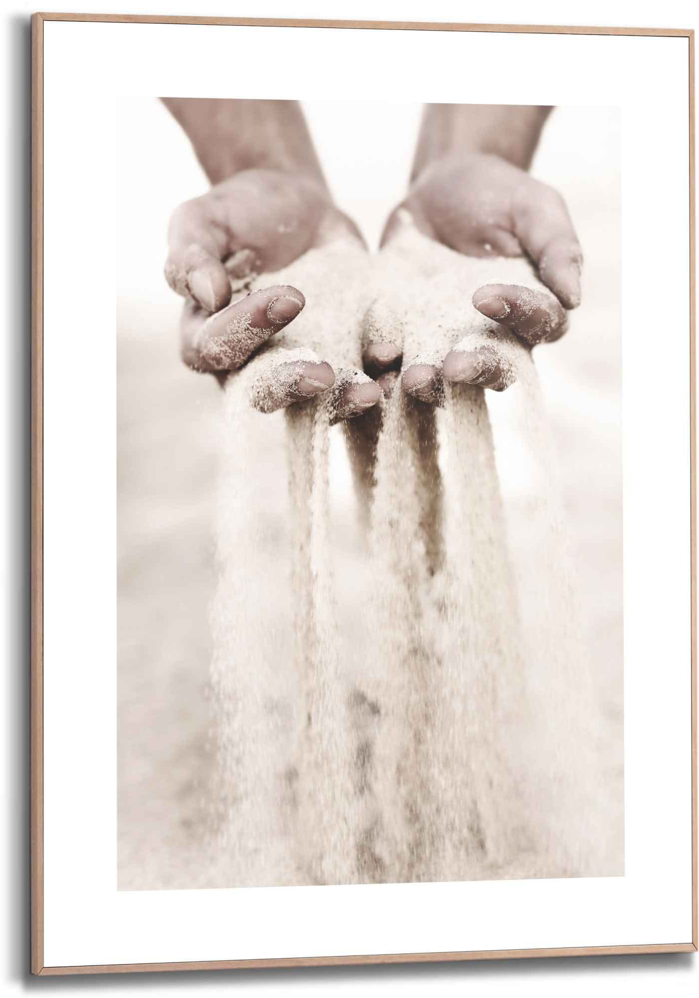Reinders! Bild »Gerahmtes Hände die Sandkorn durch Leere BAUR - Verlust«, | Menschen, Finger St.) Bild bestellen Sand - (1