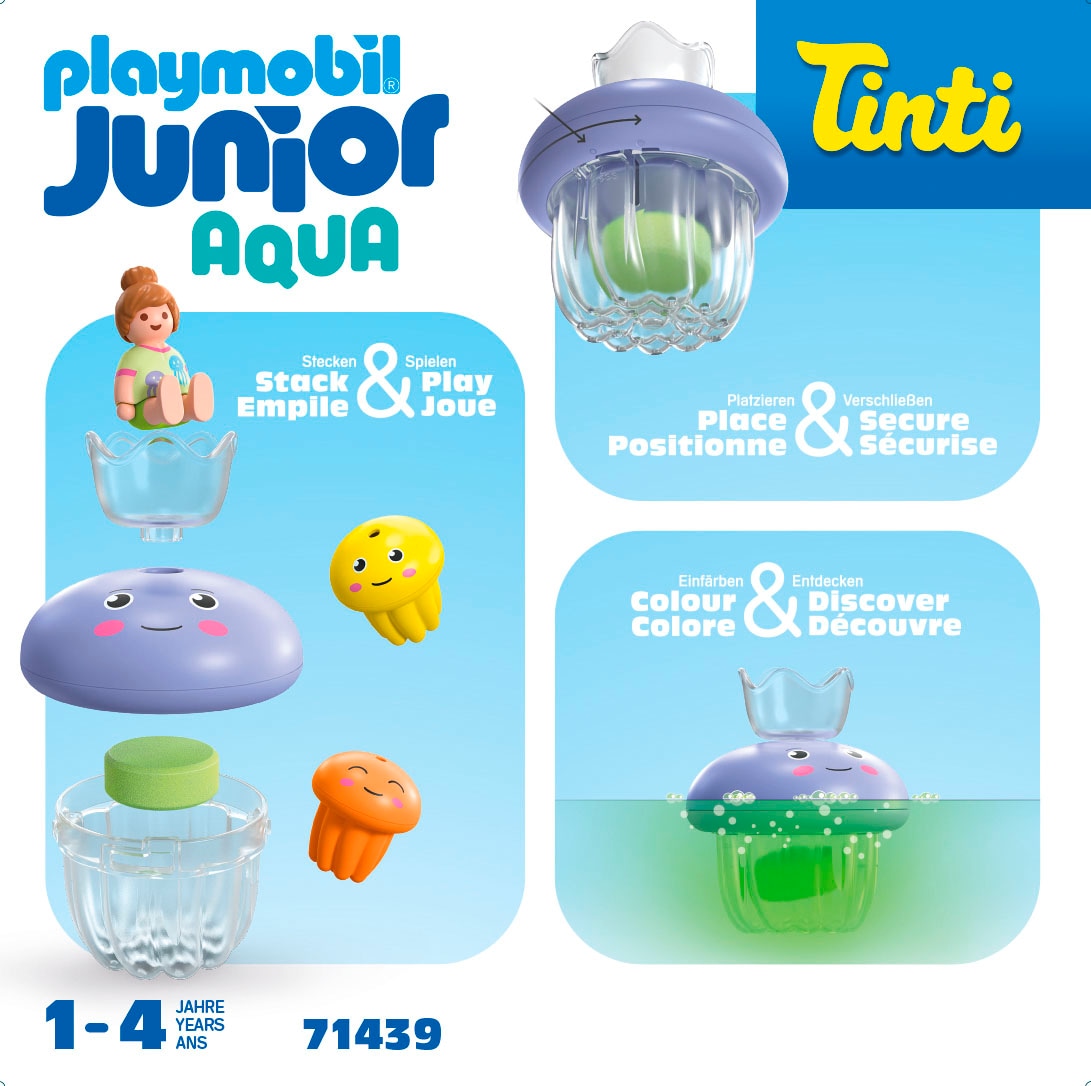 Playmobil® Konstruktions-Spielset »Bunte Quallenfamilie, inkl. 3 Tinti-Badetabletten (71439)« JUNIOR AQUA & Tinti; Made in Europe