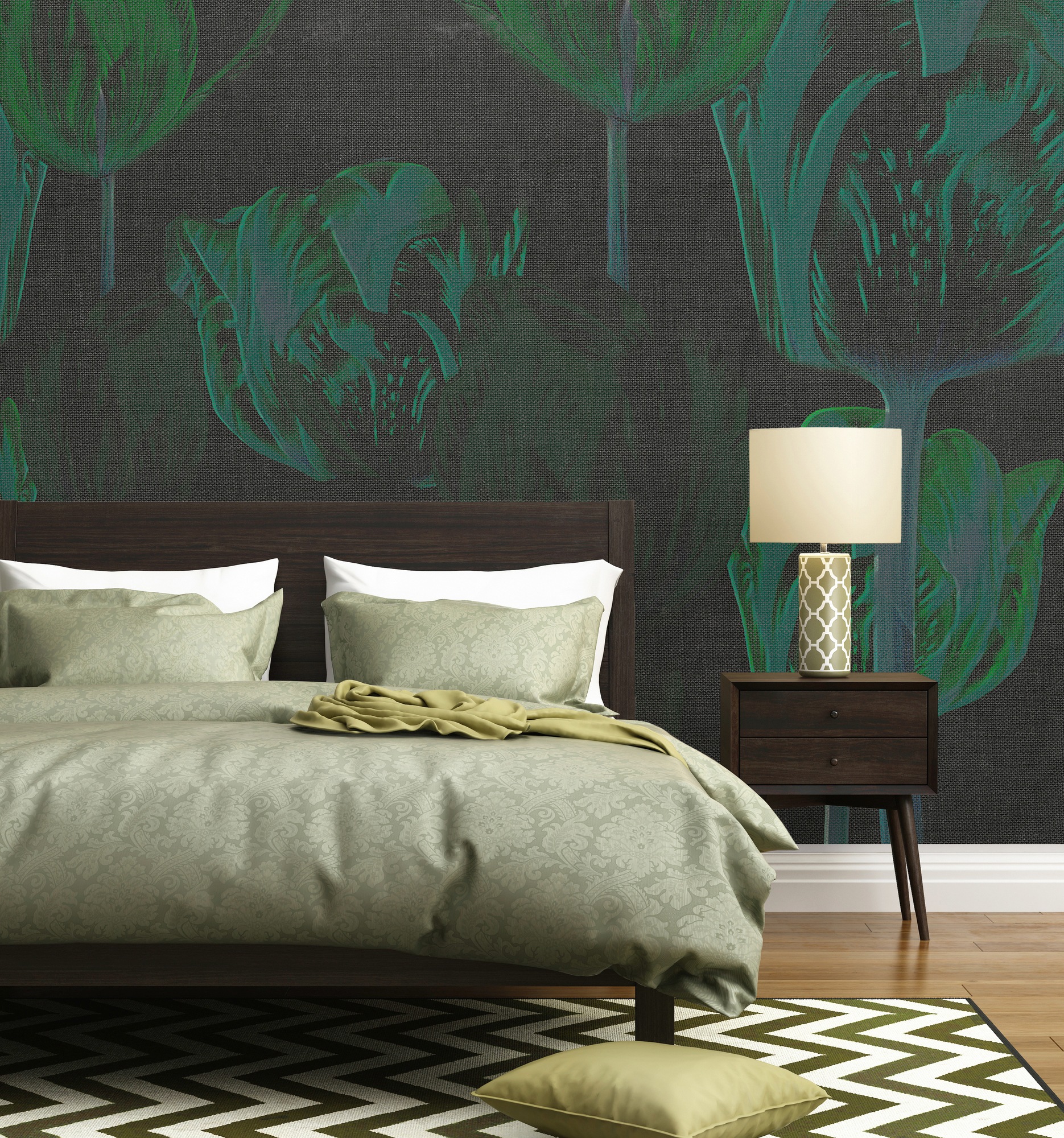 Architects Paper Fototapete »Atelier 47 Tulip Artwork 1«, floral, Vlies, Wand, Schräge, Decke