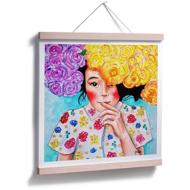 Wall-Art Poster »Hülya Rosen Blumen Mädchen«, Blumen, (1 St.), Poster,  Wandbild, Bild, Wandposter bestellen | BAUR