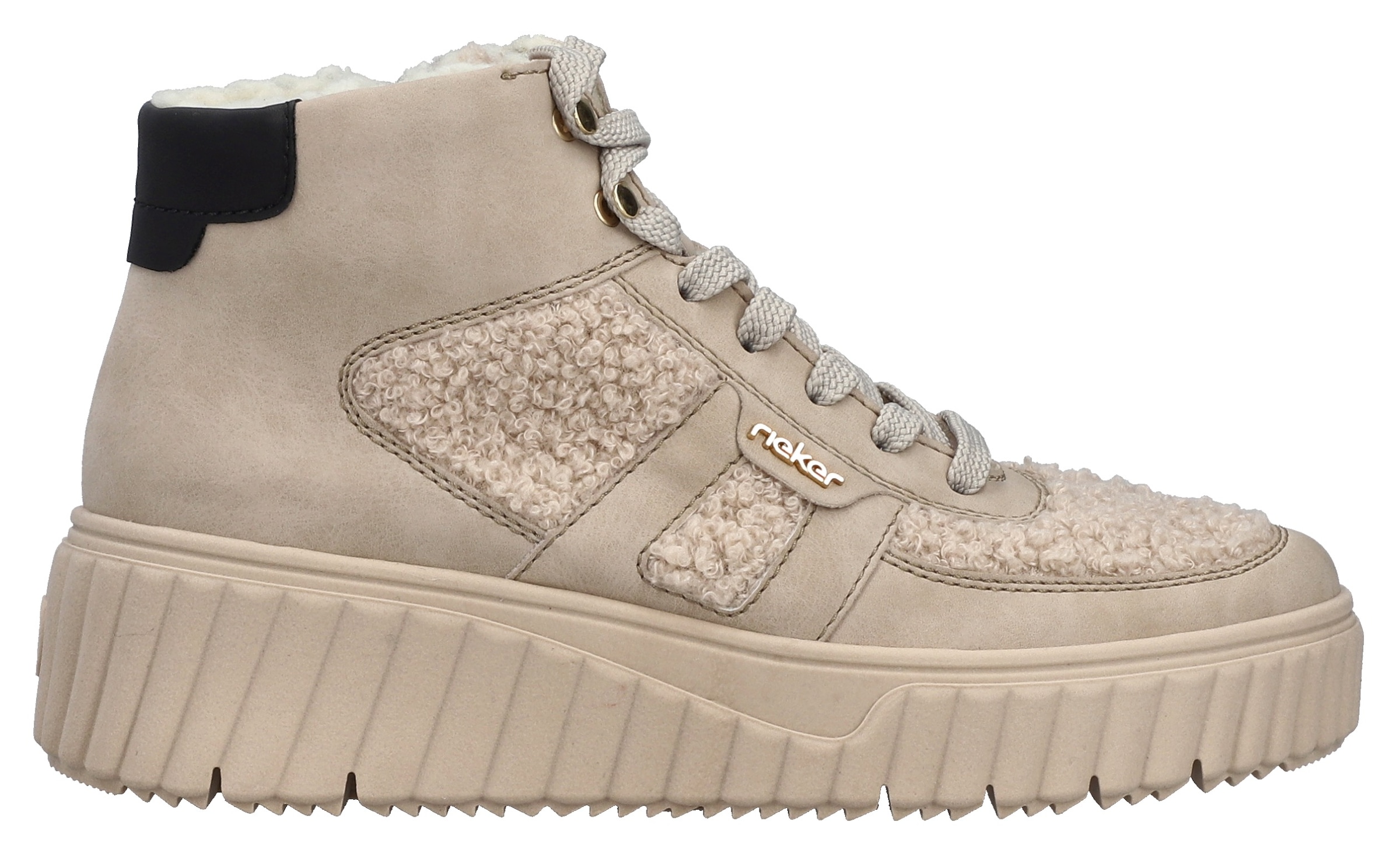 Rieker Winterboots, Schnürboots, High Top Sneaker, Stiefelette mit gepolstertem Schaftrand