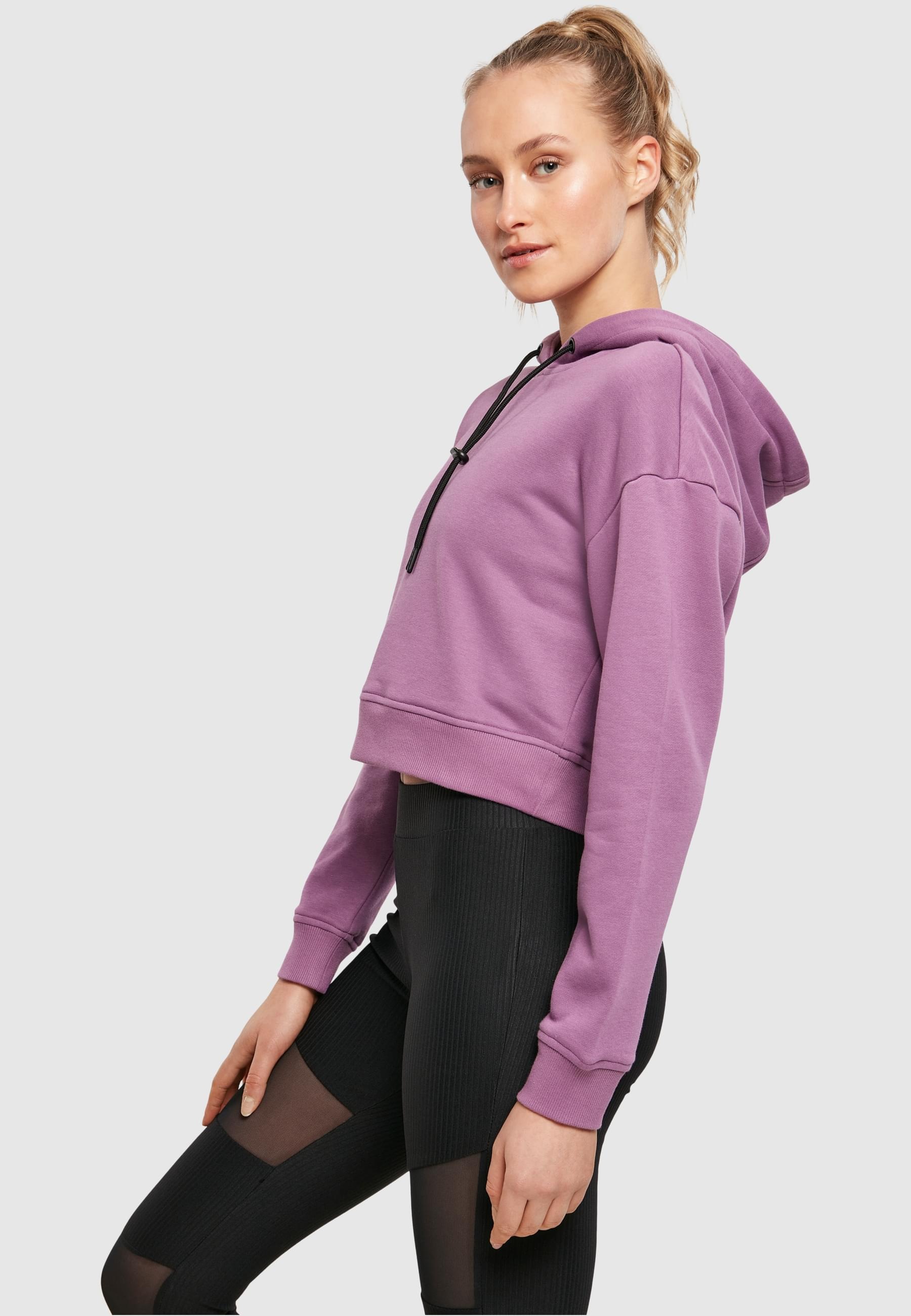 URBAN CLASSICS Rundhalspullover »Urban Classics Damen Ladies Short Terry Hoody«