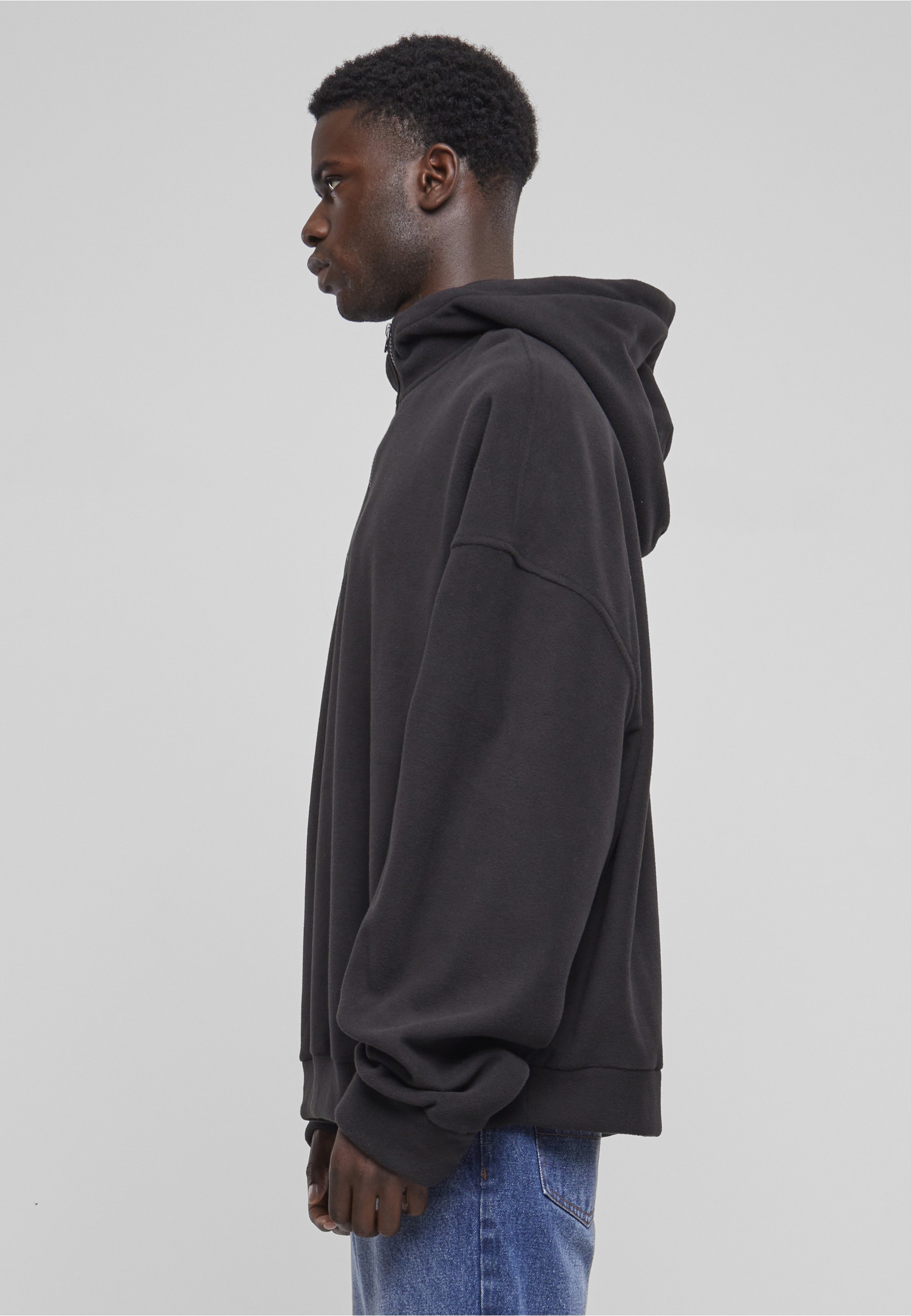 URBAN CLASSICS Troyer »Urban Classics Herren Oversized Polar Fleece Half Zip Hoody« 1 Stk.
