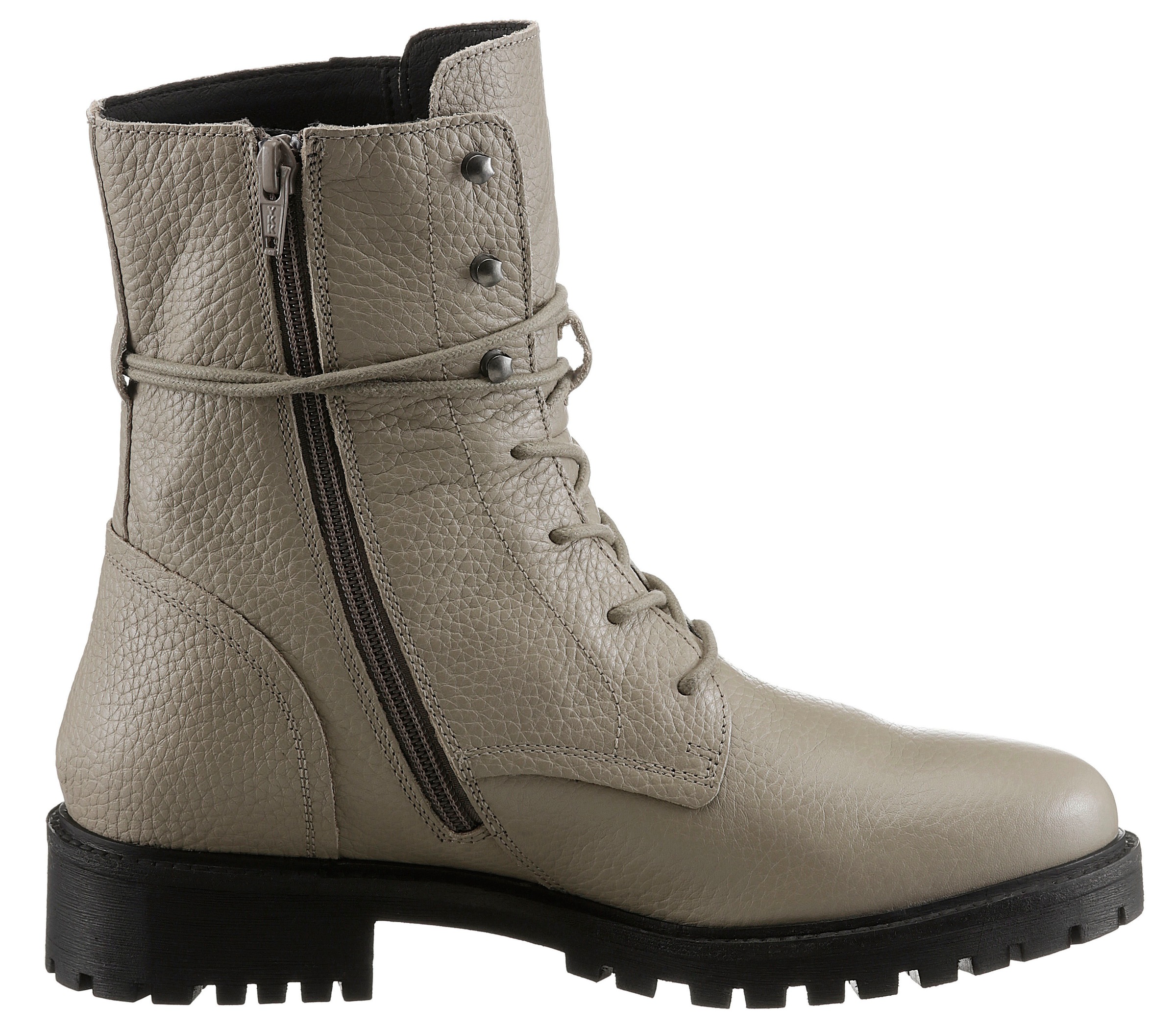 Geox Schnürstiefelette »D HOARA«, Blockabsatz, Schnürboots mit Innenreißverschluss