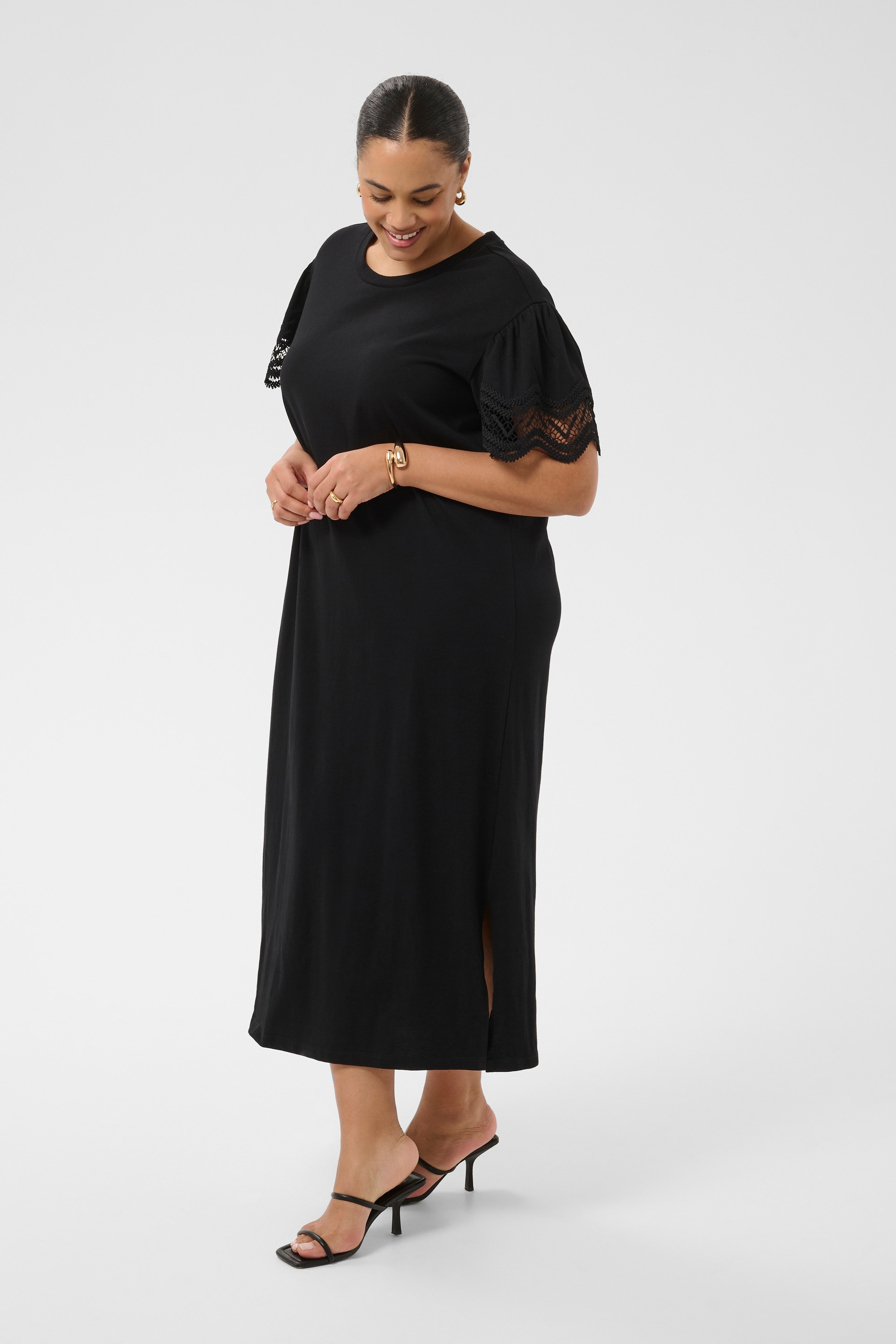 KAFFE Curve Midikleid »Damen Kleid KChemina«