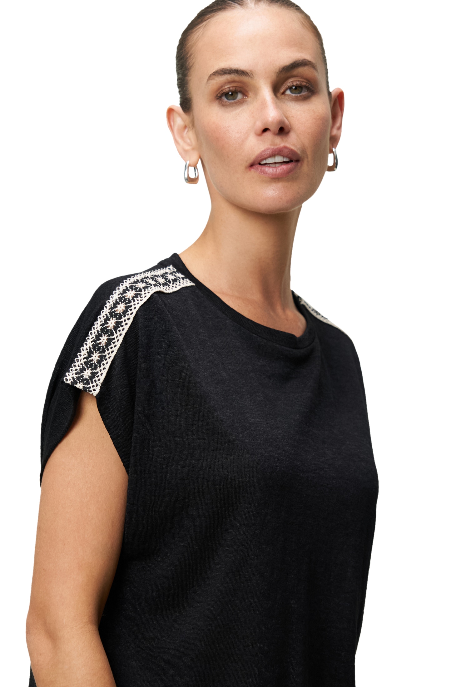 Zero T-Shirt »zero Shirt mit Kontraststickerei«, (1 tlg.), weiteres Detail