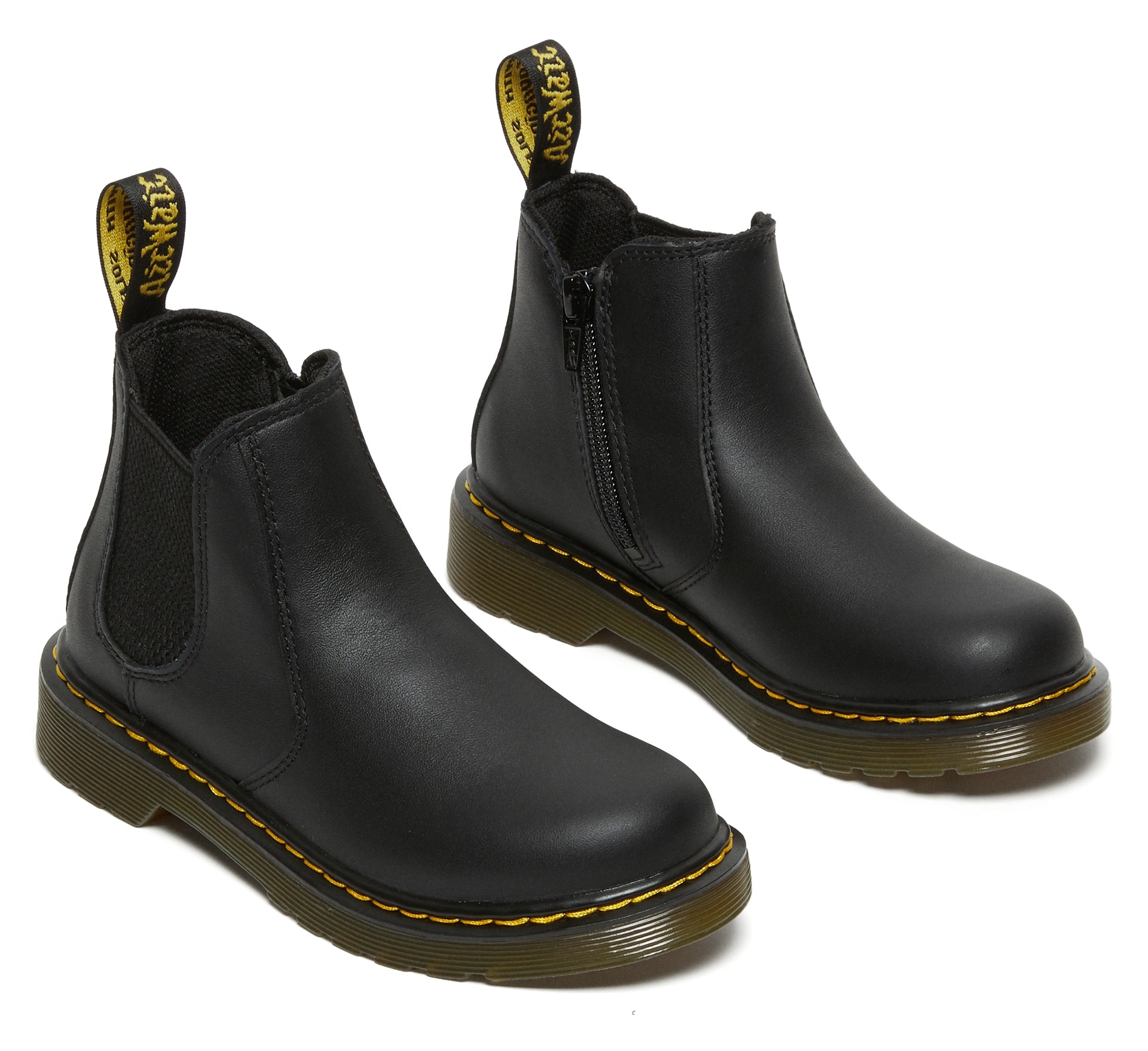 DR. MARTENS Chelseaboots "Kinder 2976 Softy T Leder Chelsea Boots" Kinderstiefel, Freizeitschuh mit Reißverschluss, Stretcheinsatz