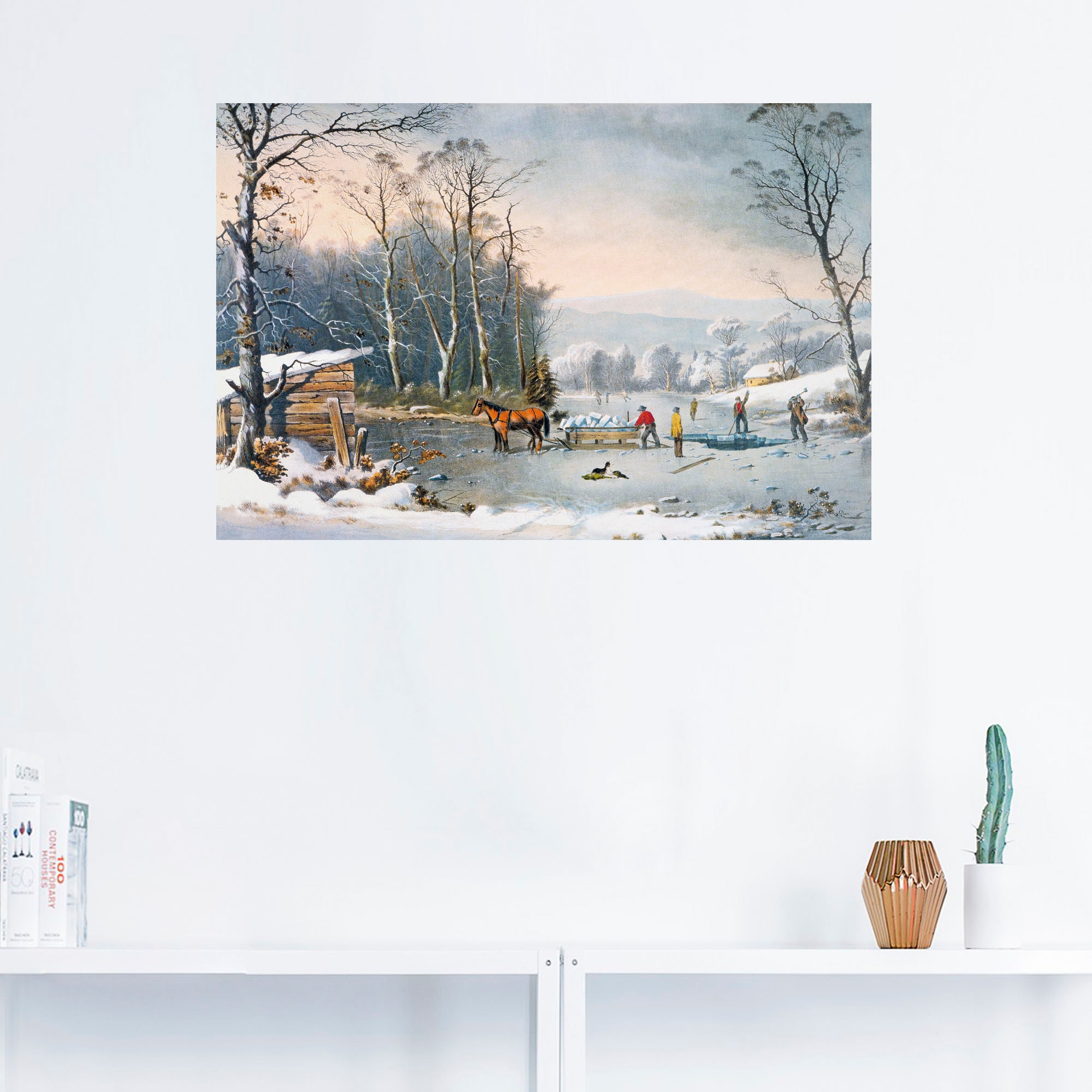 Artland Wandbild »Winterlandschaft«, Vier Jahreszeiten, (1 St.), als Leinwandbild, Wandaufkleber oder Poster in versch. Größen