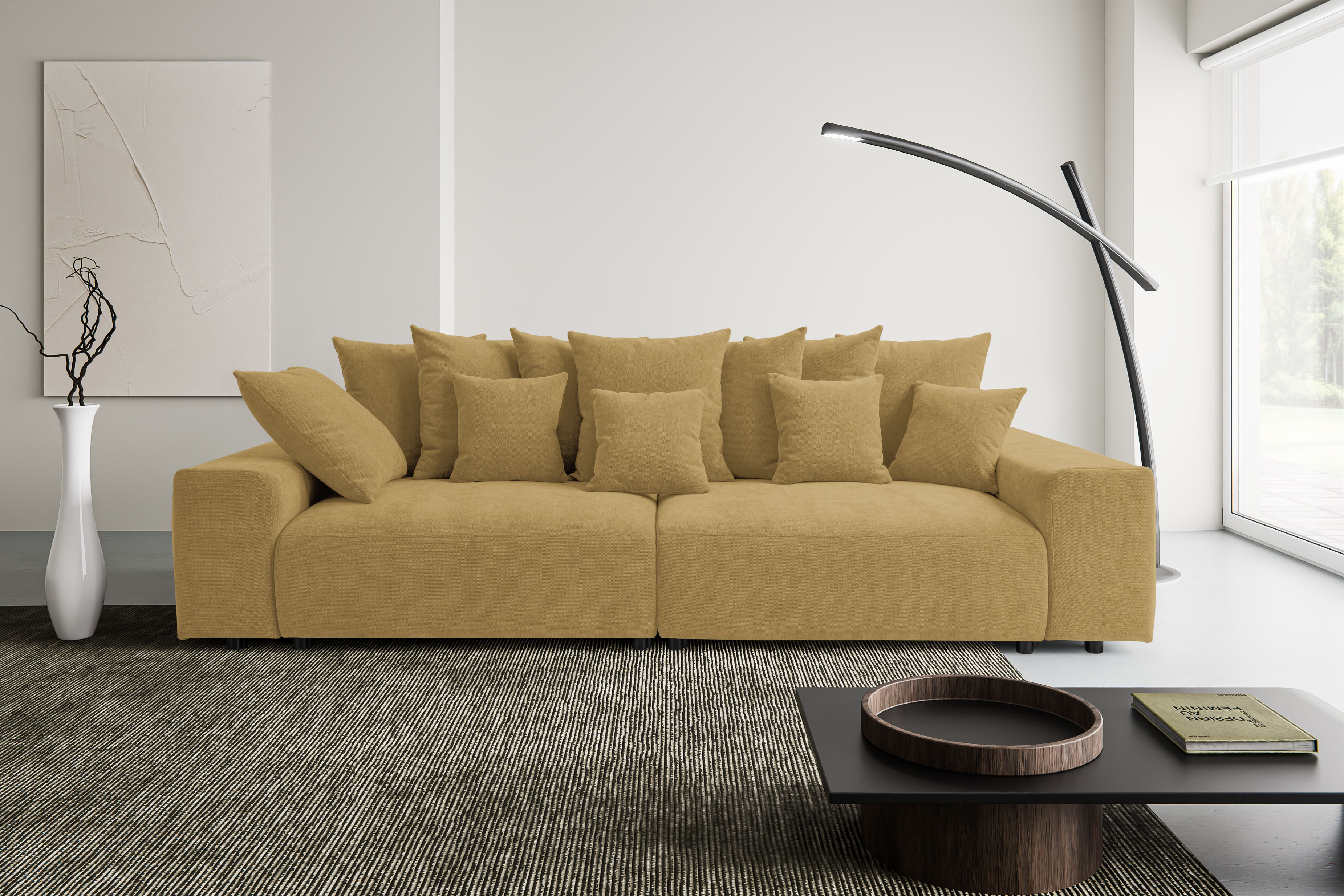 WERK2 Big-Sofa "Maxi Breite 290 cm, modern & bequem, viel Platz auf diesem Mega Sofa" Struktur, XXL