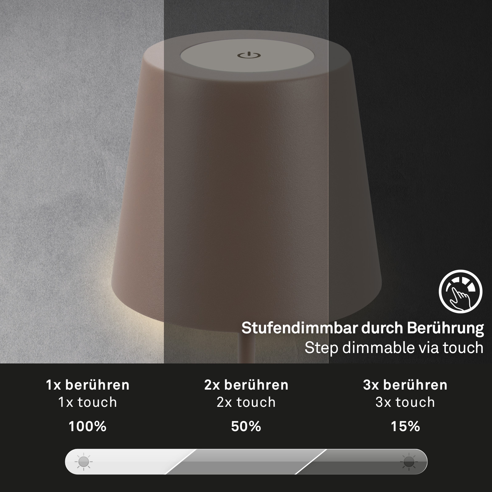 Briloner Leuchten LED Außen-Tischleuchte »Coloris«, Leuchtmittel LED-Modul | LED fest integriert