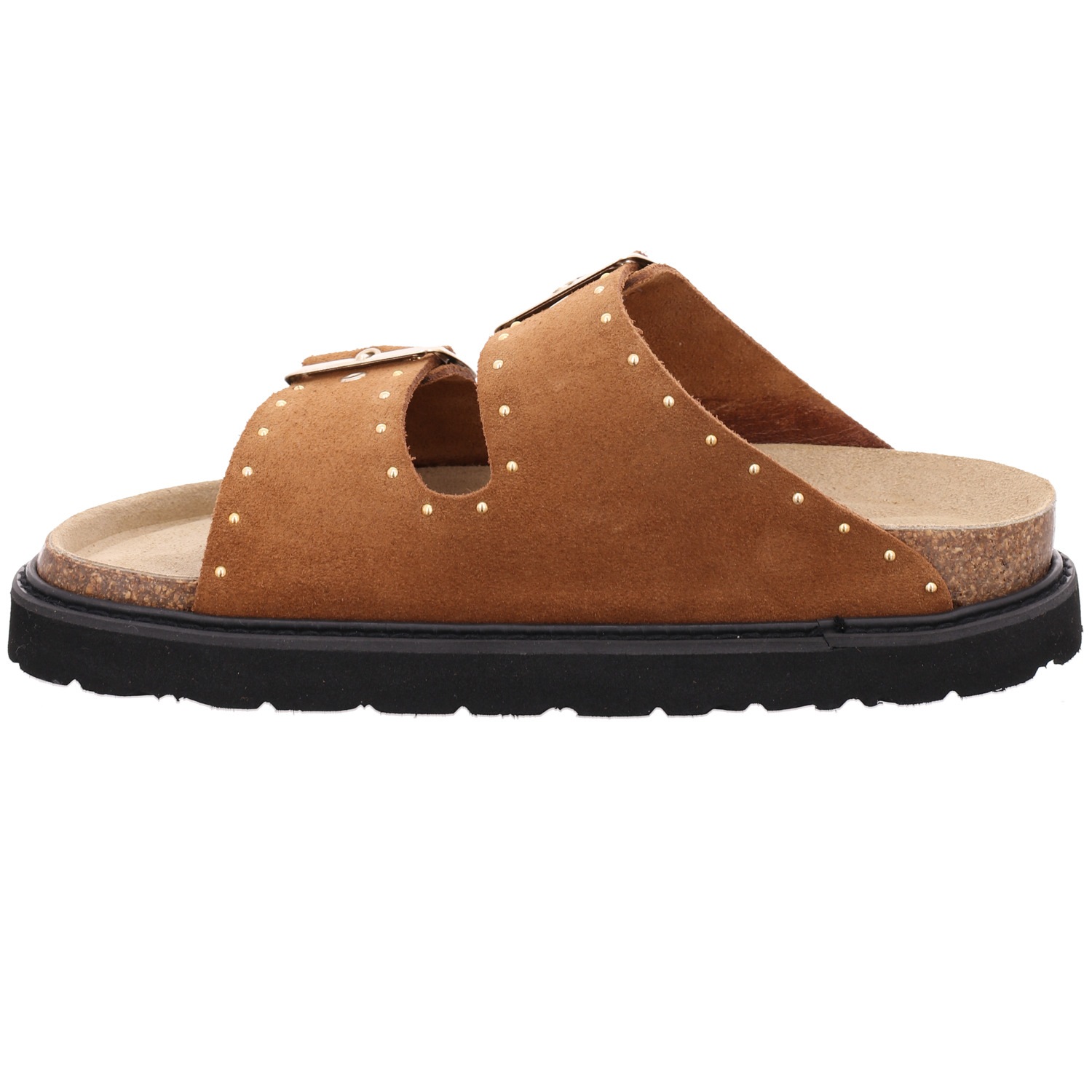 Pantolette ROHDE "TROPEA", Herren, Gr. 42, hellbraun, Veloursleder, unifarben, Schuhe Pantolette, Sommerschuh, Hausschuh, Strandschuh mit verstellbaren Schnallen 2