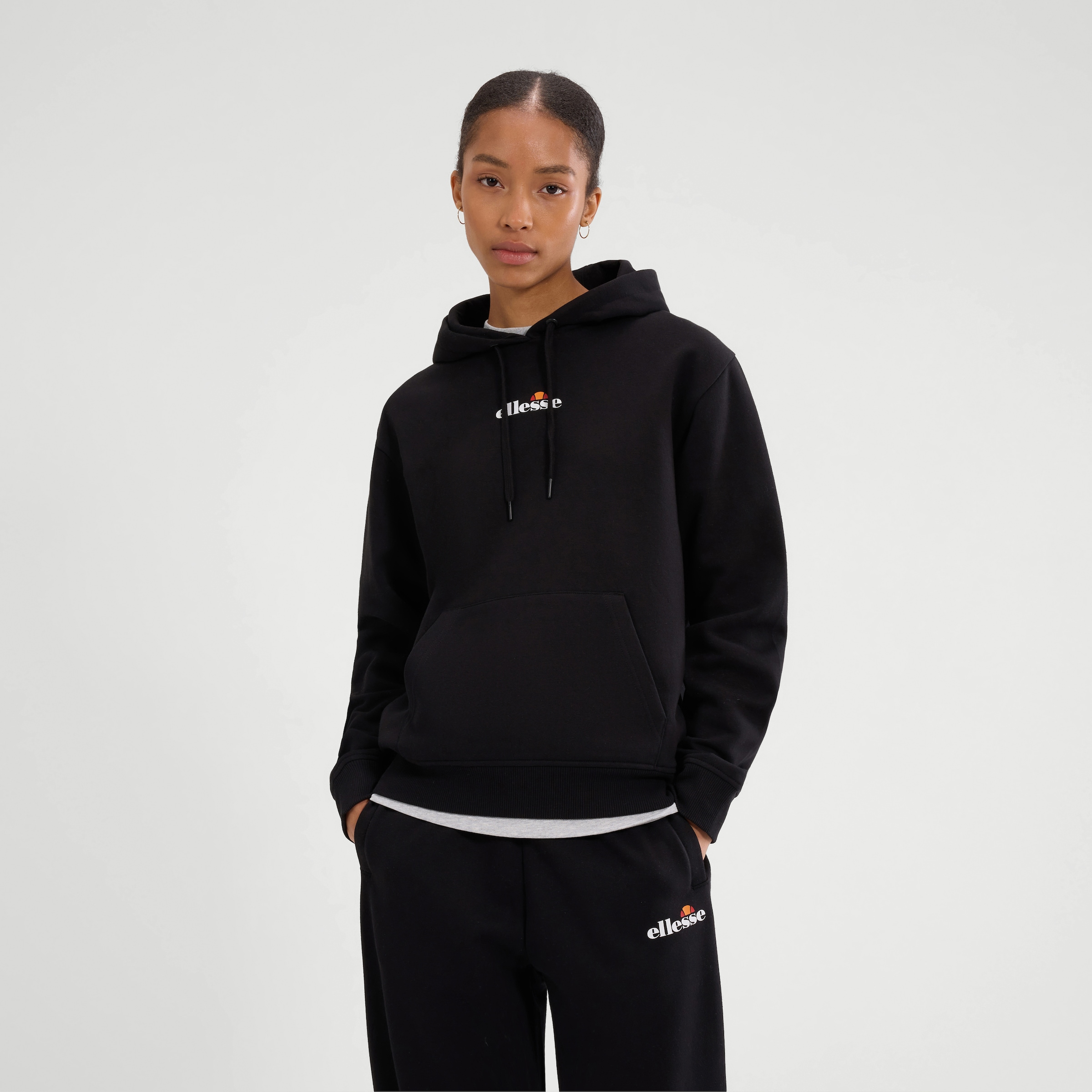 Ellesse Kapuzensweatshirt, mit Kapuze, aus Baumwolle und Polyester, in den Größen 34 bis 44