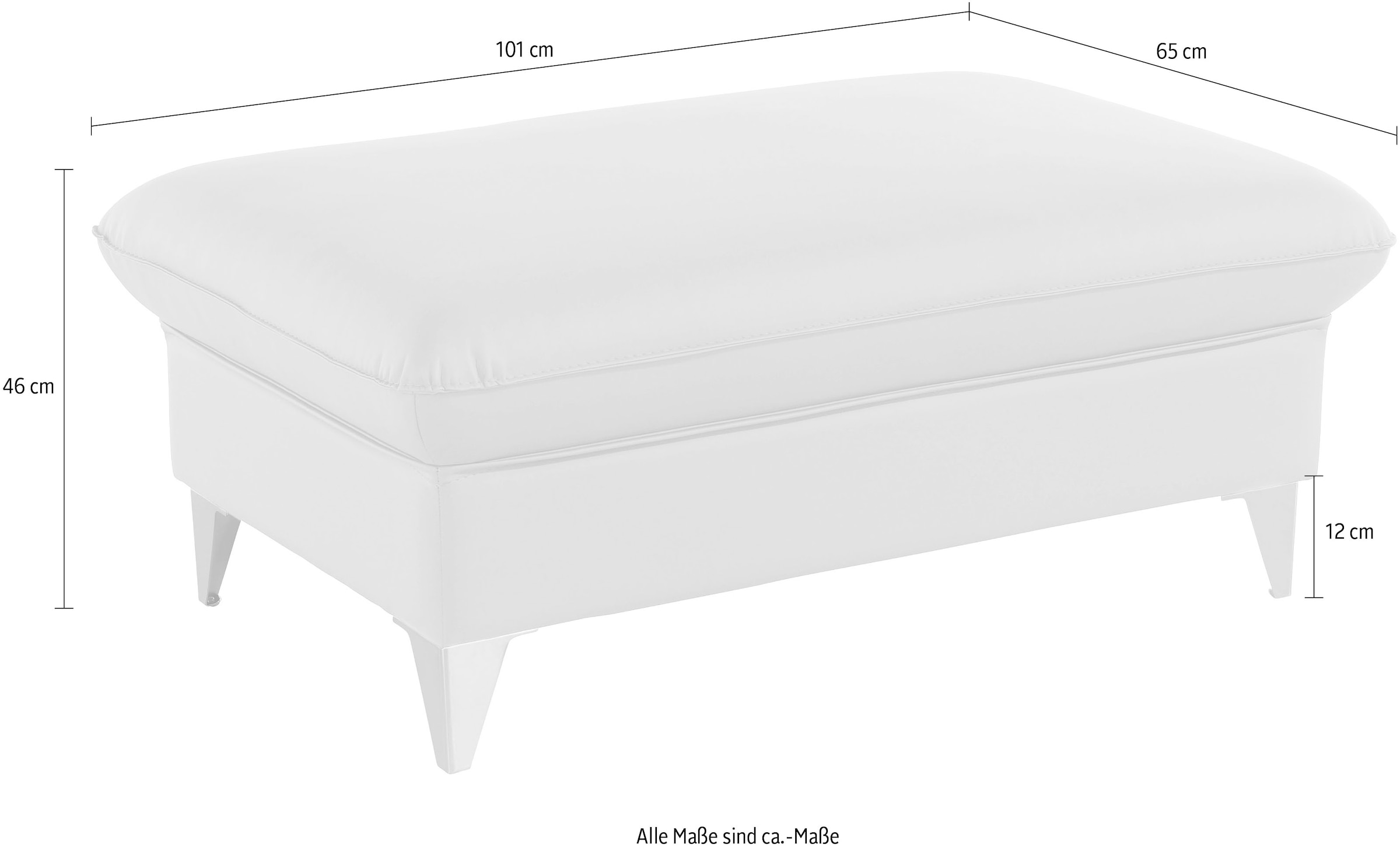 COTTA Polstergarnitur »Caluso L-Form«, (2 tlg.), Set bestehend aus: Ecksofa mit Kopfteilverstellung & Hocker