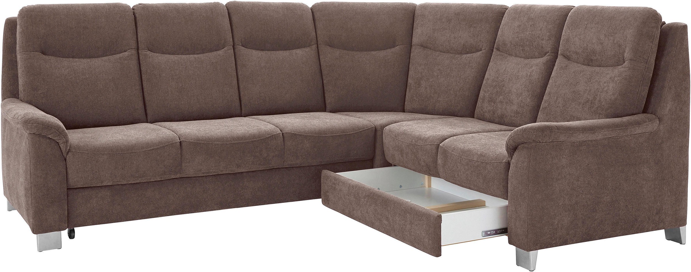 sit&more Ecksofa »Boccaccio L-Form«, mit Federkern und Kopfteilverstellung, wahlweise mit Bettfunktion