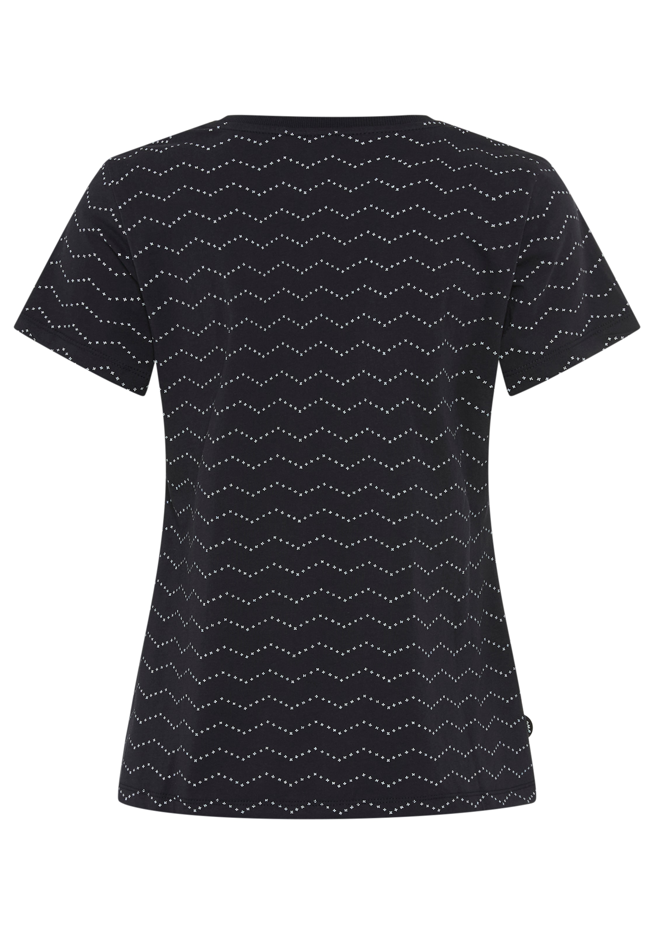 Ragwear Kurzarmshirt »MINTTA ZIG ZAG O« in Zick-Zack-Optik mit Markenschriftzug am Ausschnitt