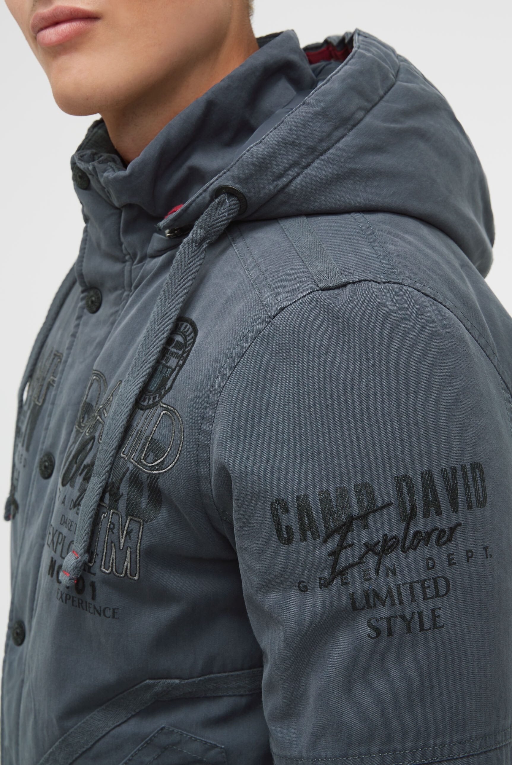 CAMP DAVID Winterjacke mit Kapuze mit Stehkragen & Kapuze