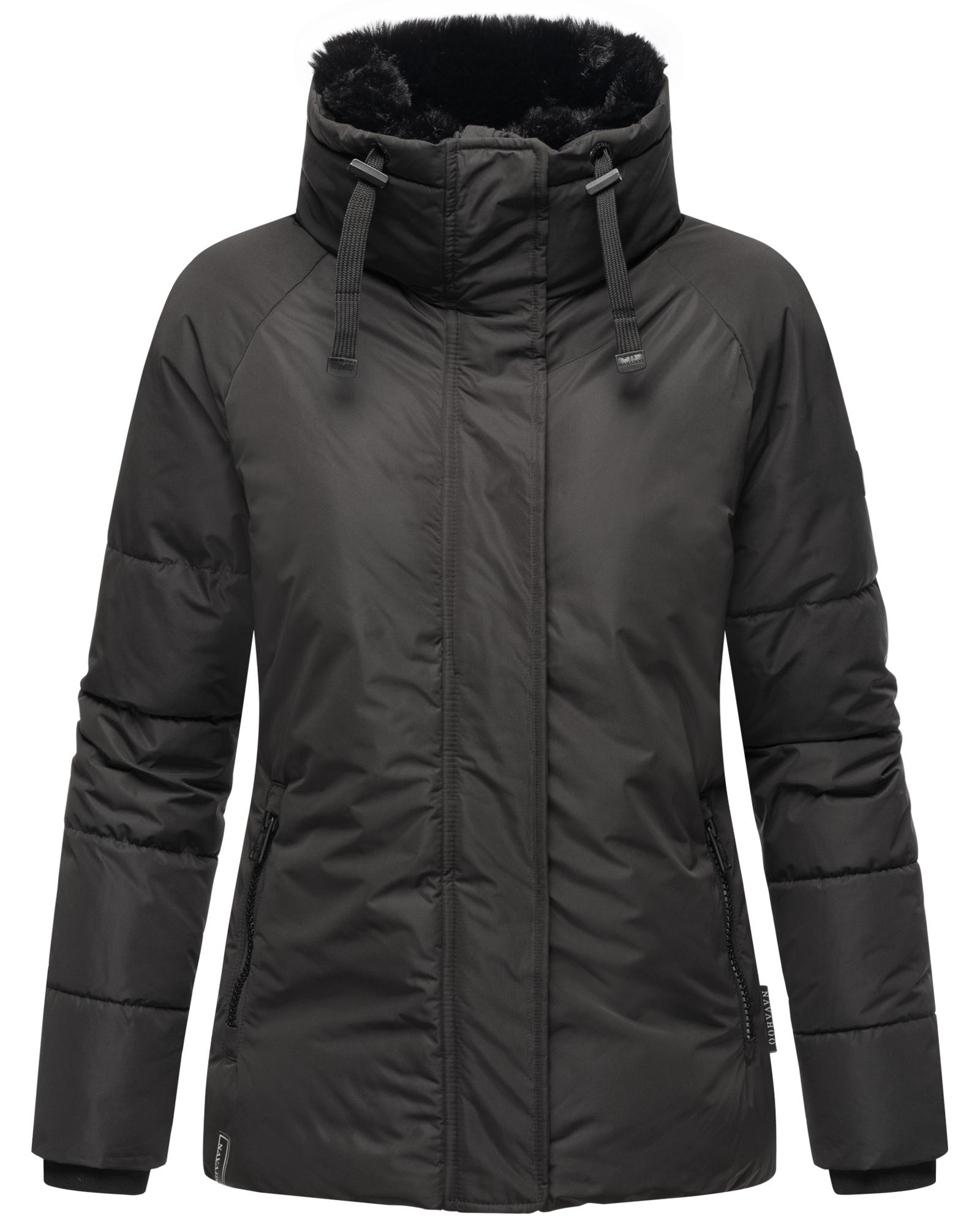 Navahoo Winterjacke »Frostii XIV«, ohne Kapuze, modische Damen Winter Steppjacke mit Kunstfellkragen