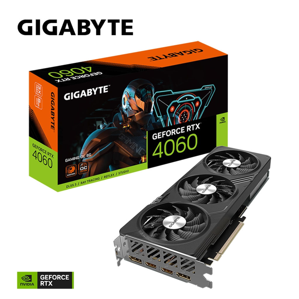 Gigabyte Grafikkarte »GeForce RTX 4060 GAMING OC 8G«, 8 GB, GDDR6