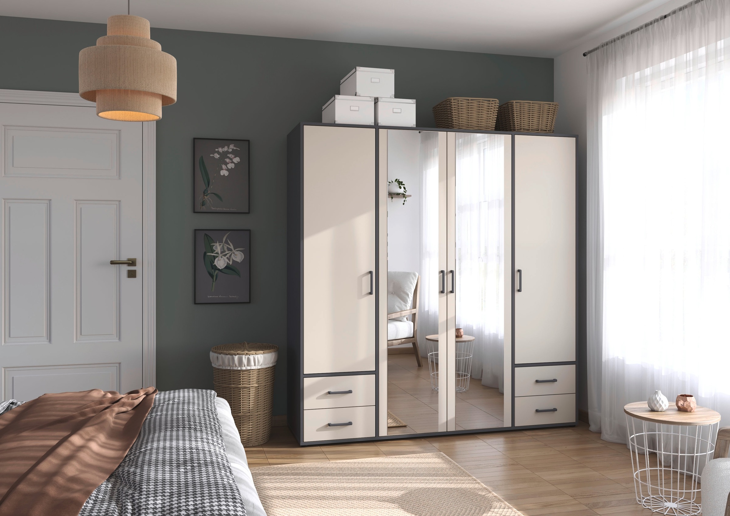 rauch Drehtürenschrank "Kleiderschrank Schrank Garderobe Wäscheschrank VOYA günstig online kaufen