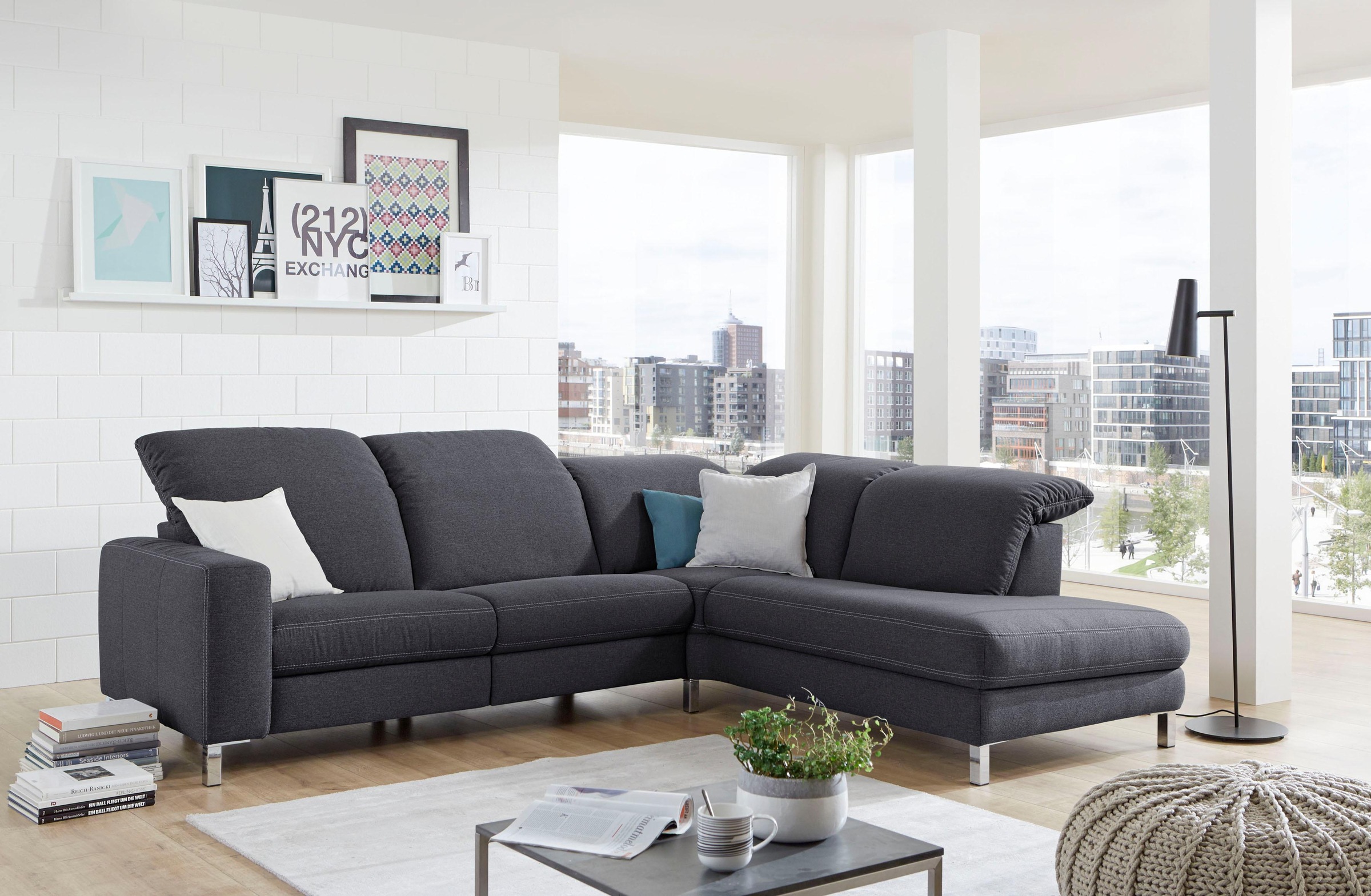 3C Candy Ecksofa »Homely bequem und komfortabel, mit verstellbaren Kopfteilen, L-Form«, modern und zeitlose Polsterecke, wahlweise mit Relaxfunktion