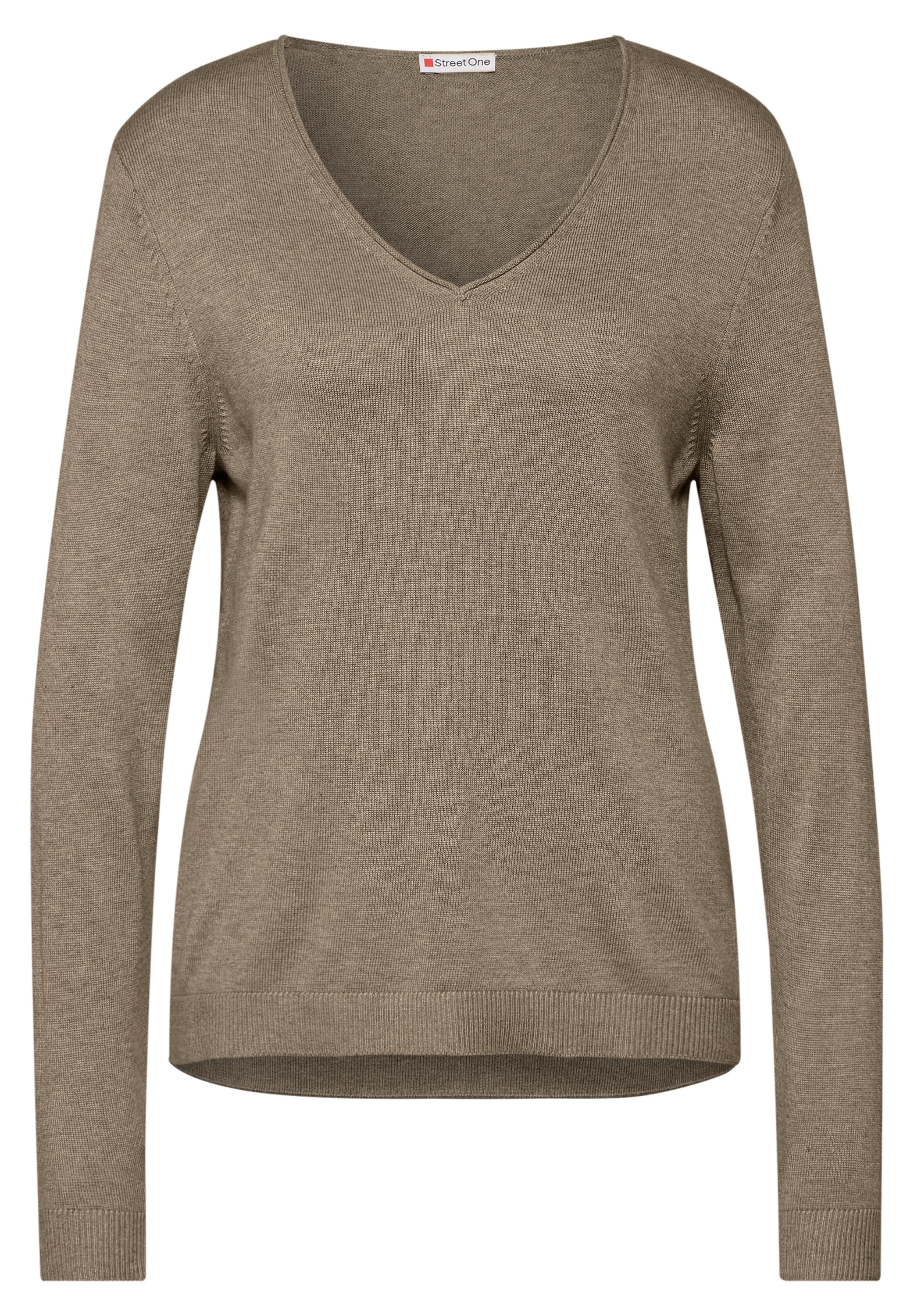 STREET ONE Strickpullover, mit V-Ausschnitt