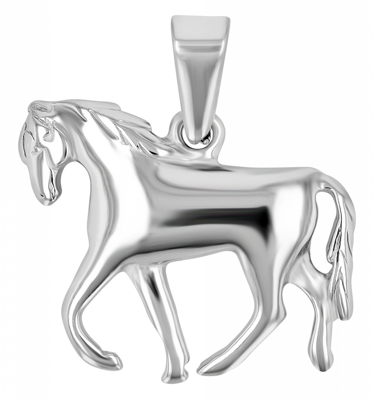 Kettenanhänger ADELIA´S "zeitloser Tiermotiv Anhänger aus Edelstahl", silber, Schmuckanhänger, Damen, Edelstahl, Kettenanhänger