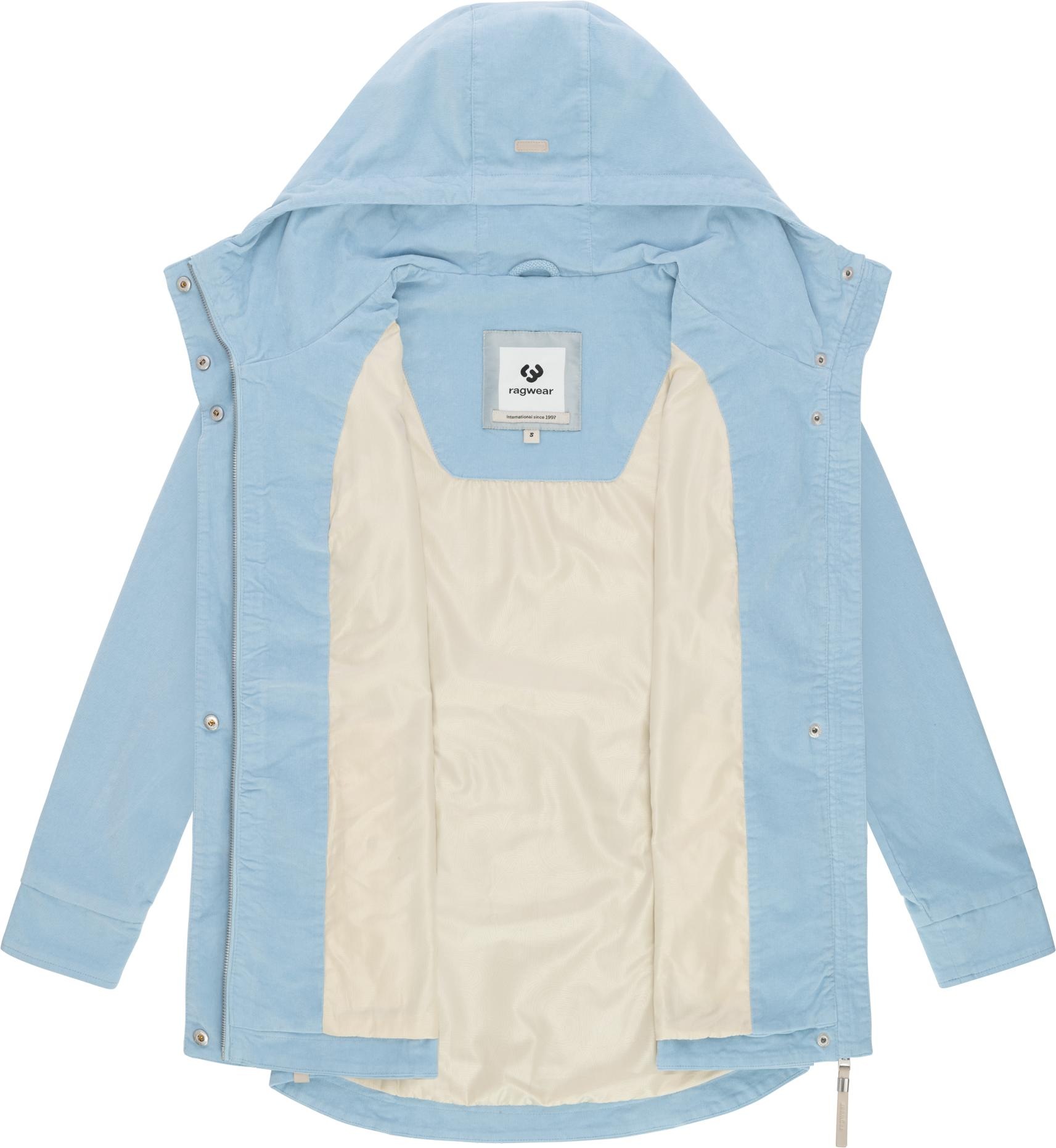Ragwear Alvena Cordy Women's Light Blue Jacket Size S 3