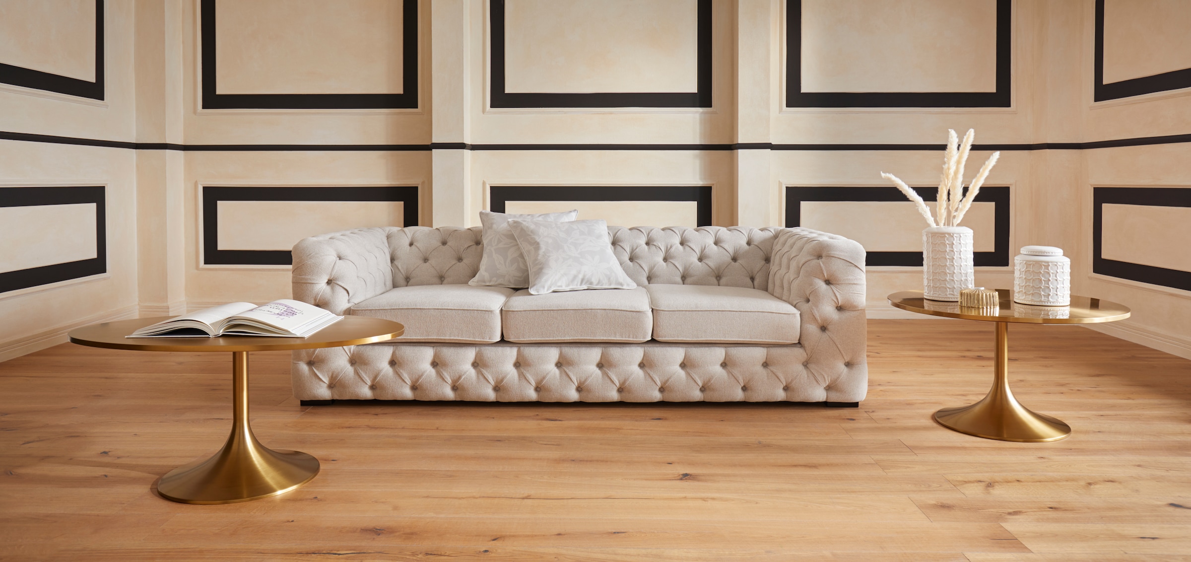 Guido Maria Kretschmer Home&Living Chesterfield-Sofa »Kalina«, klassische Chesterfield-Knopfheftung, sehr hochwertige Verarbeitung