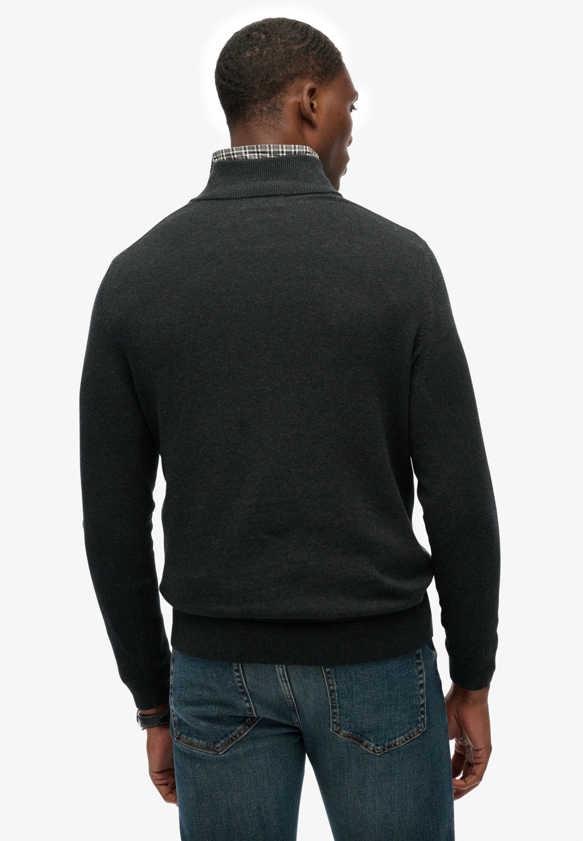 Superdry Strickpullover "ESSENTIALS COTTON HALF ZIP" günstig online kaufen